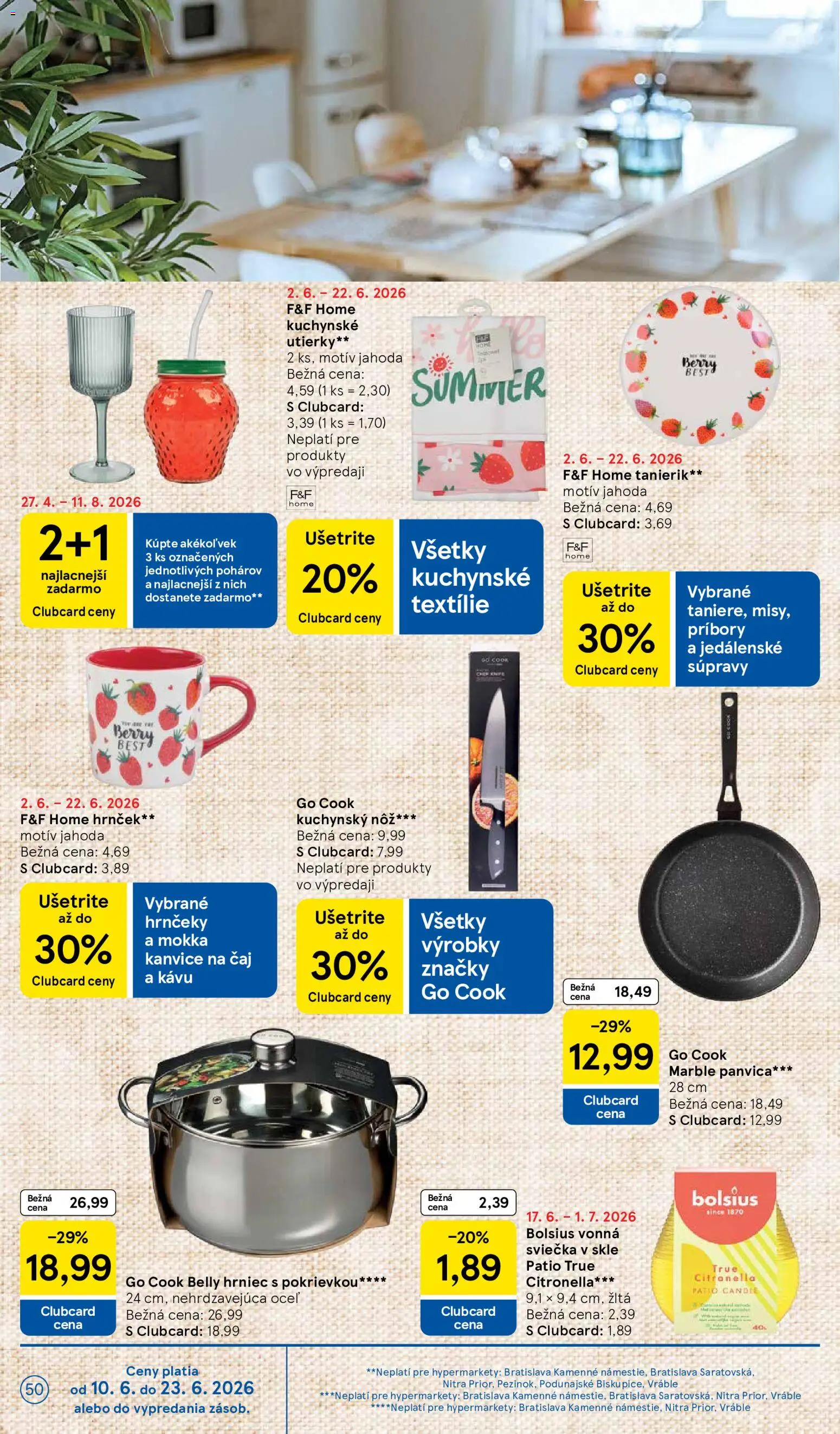 Nové Tesco akcie – leták je platný od 17.06.2026 | Strana: 50 | Produkty: Čaj, Panvica