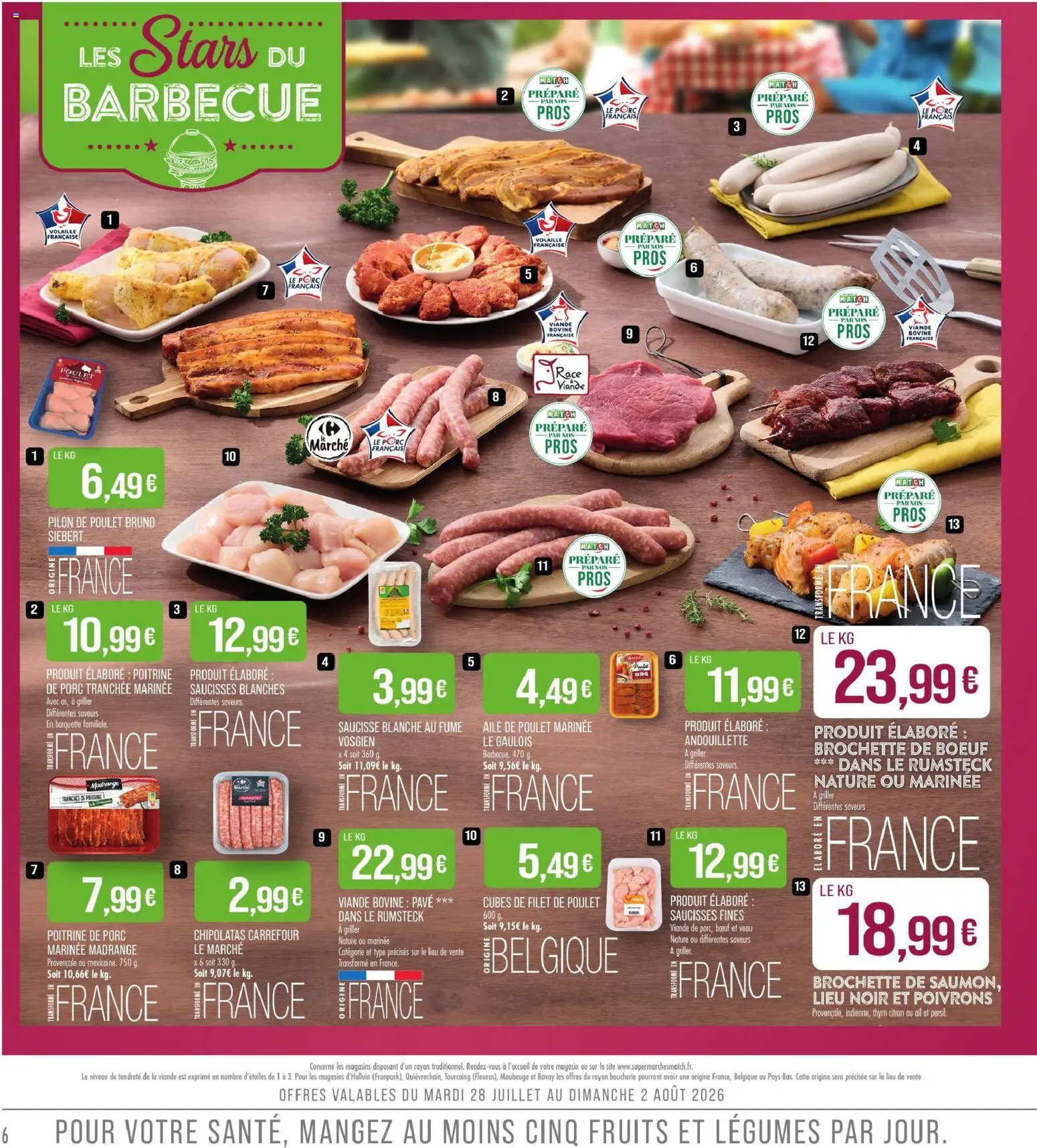 {H1} | Page: 6 | Produits: Ail, Viande, Aile de poulet, Viande bovine