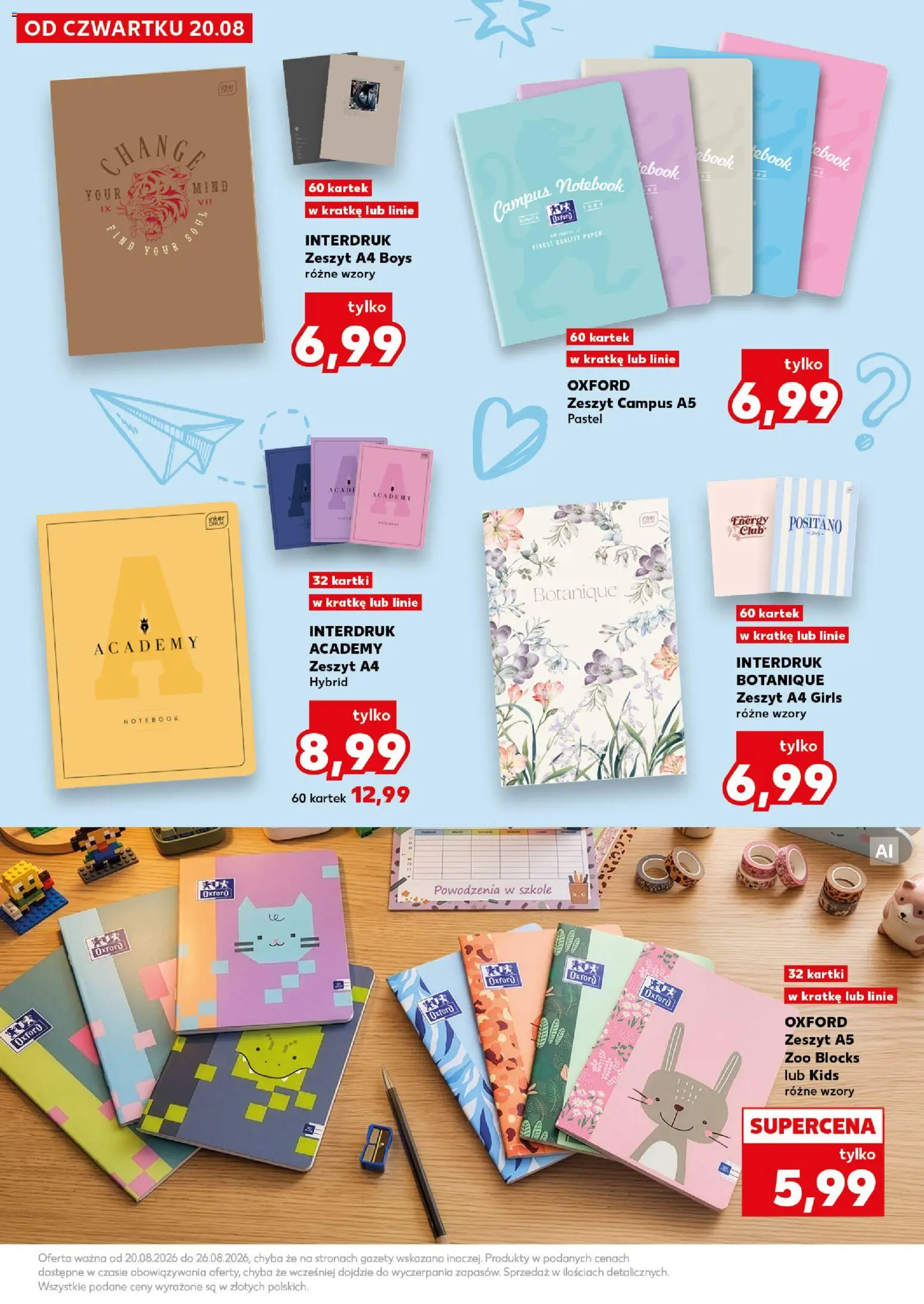 Kaufland Polsko leták - Nowy rok szkolny od 20.08.2026 | Strana: 9 | Produkty: Finest, Notebook