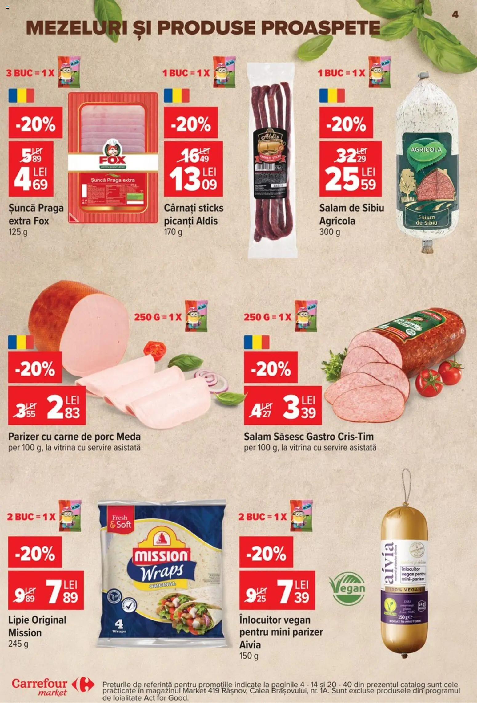 Noul catalog Carrefour – valabil de la 09.09.2026 | Pagină: 4 | Produse: Proteine, Fox, Salam, Parizer