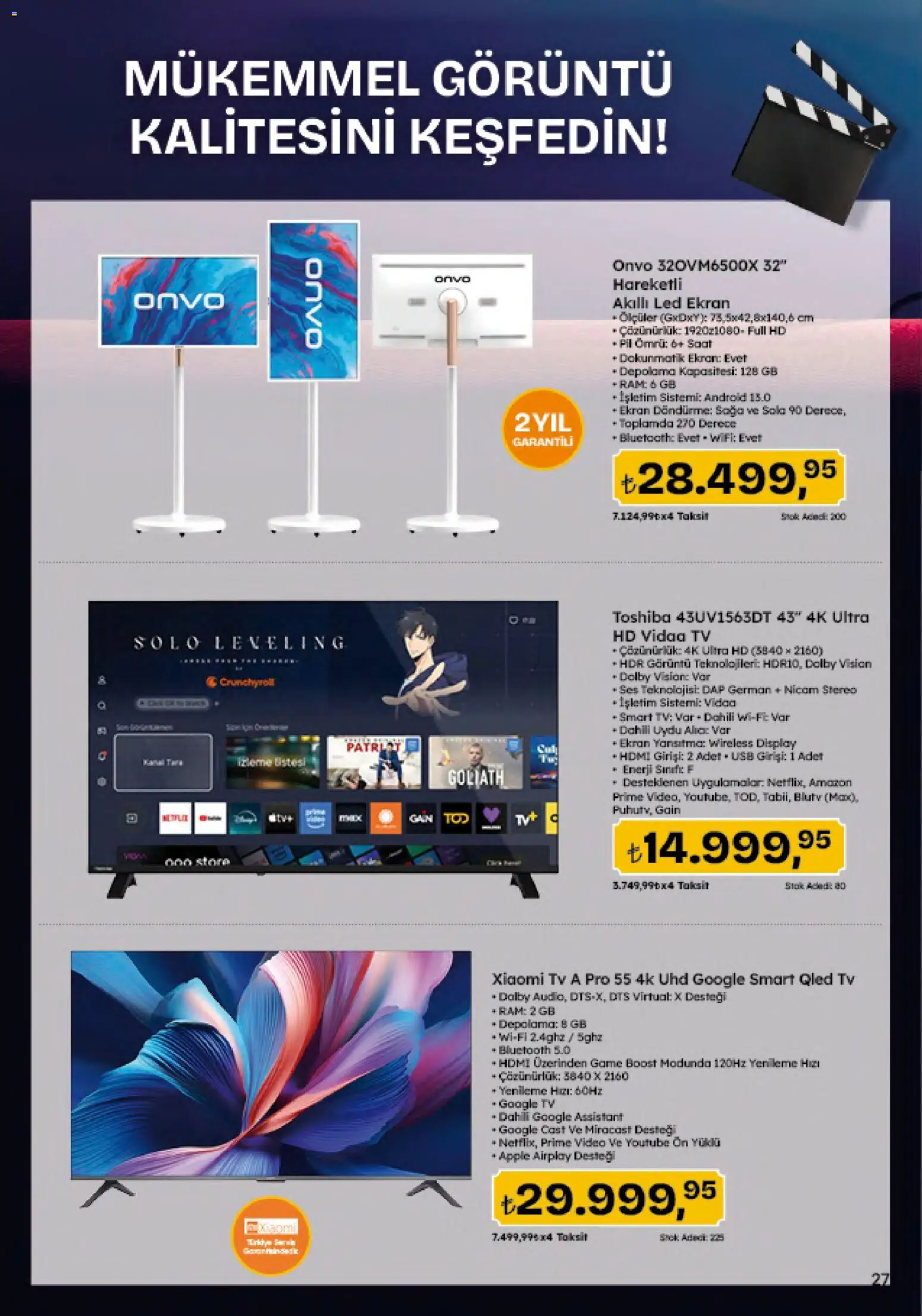 Migros Katalog - 5M Migroskop Dijital - 23 Temmuz 2026 tarihinden itibaren geçerlidir | Sayfa: 135 | Ürünler: Saat, Ses, Uydu, USB