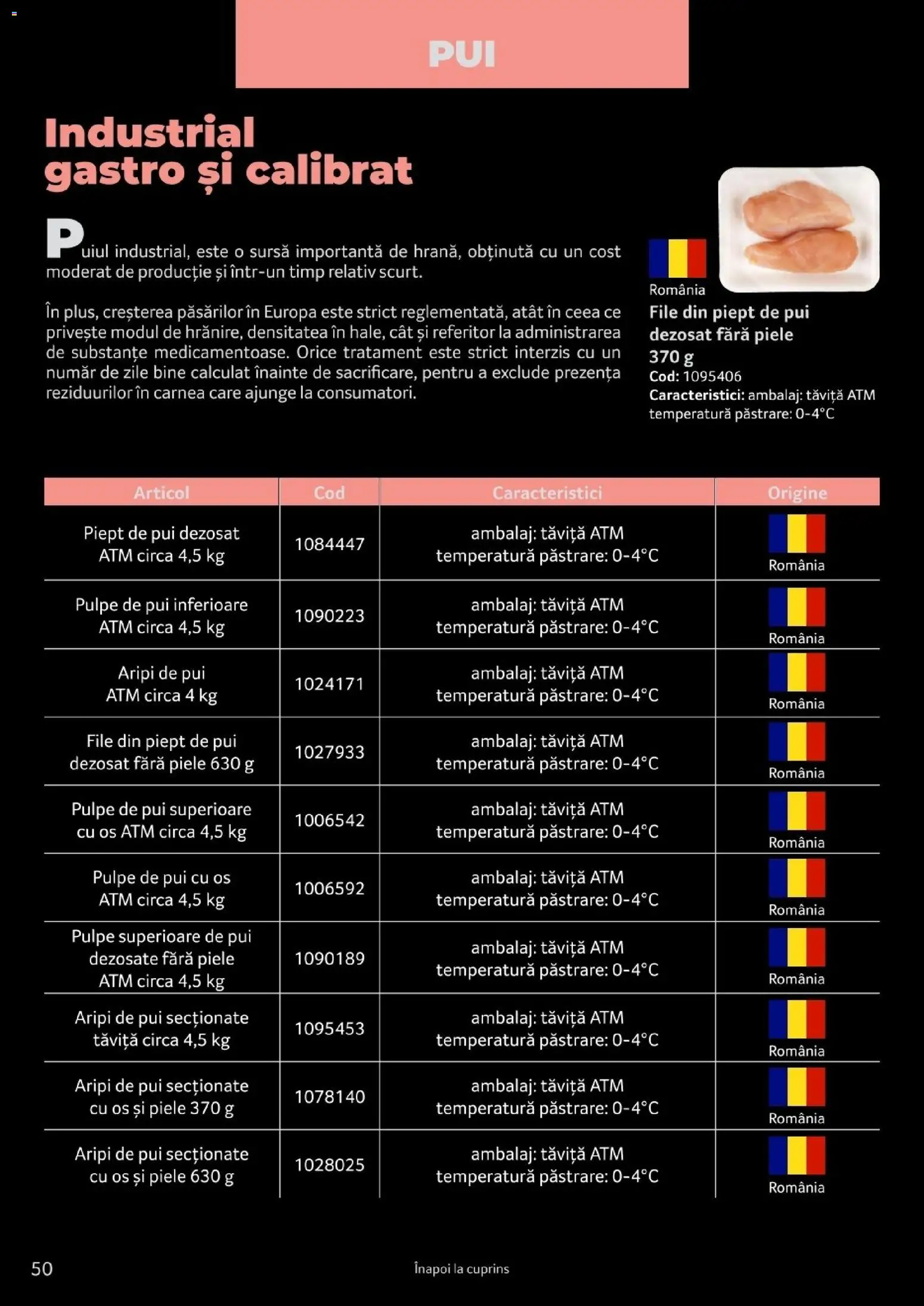 Noul catalog Selgros – valabil de la 25.03.2026 | Pagină: 50 | Produse: Gastro, Pui