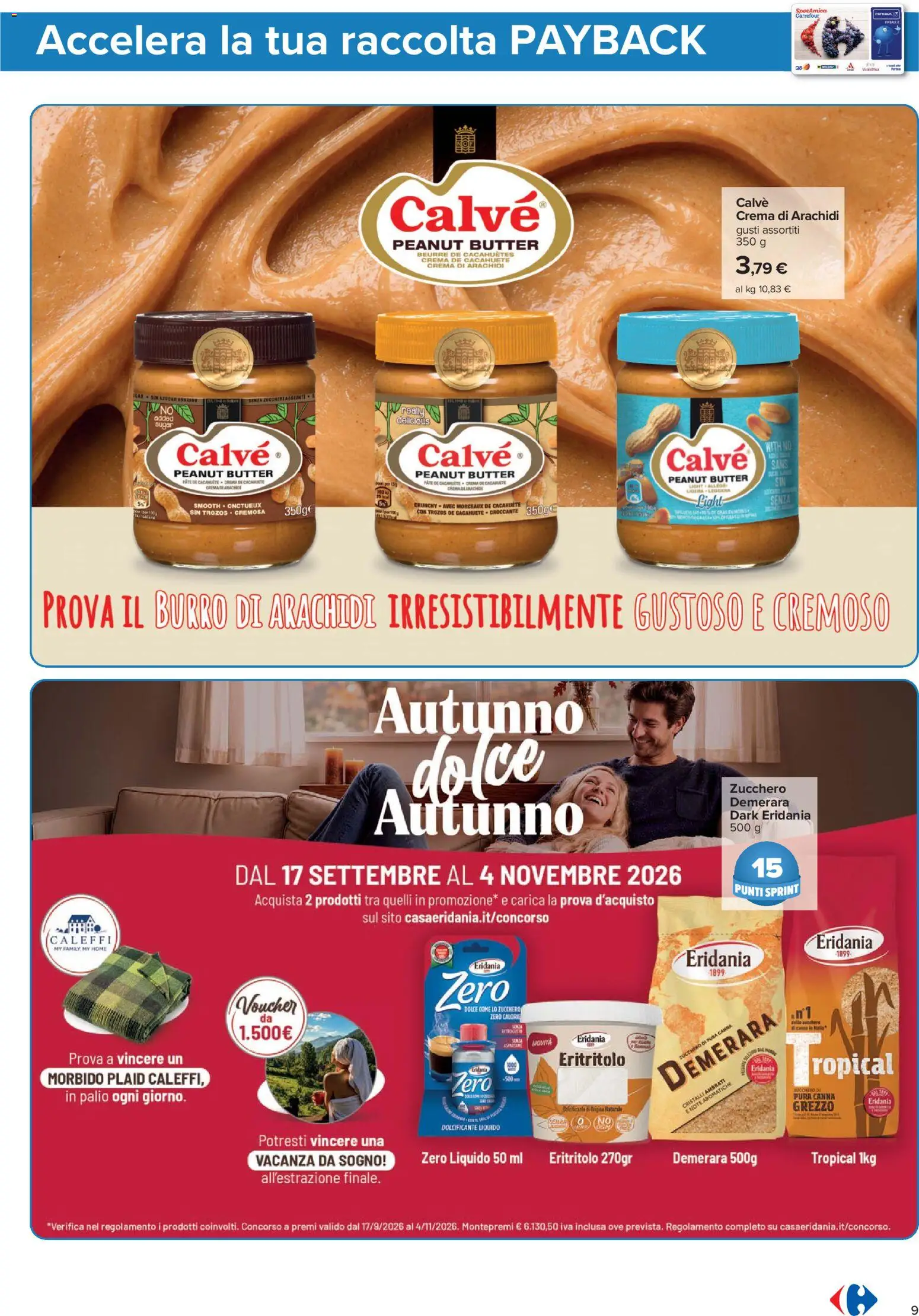 Volantino Carrefour del 23/10/2026 | Pagina: 11 | Prodotti: Dolcificante, Plaid, Paté, Zucchero