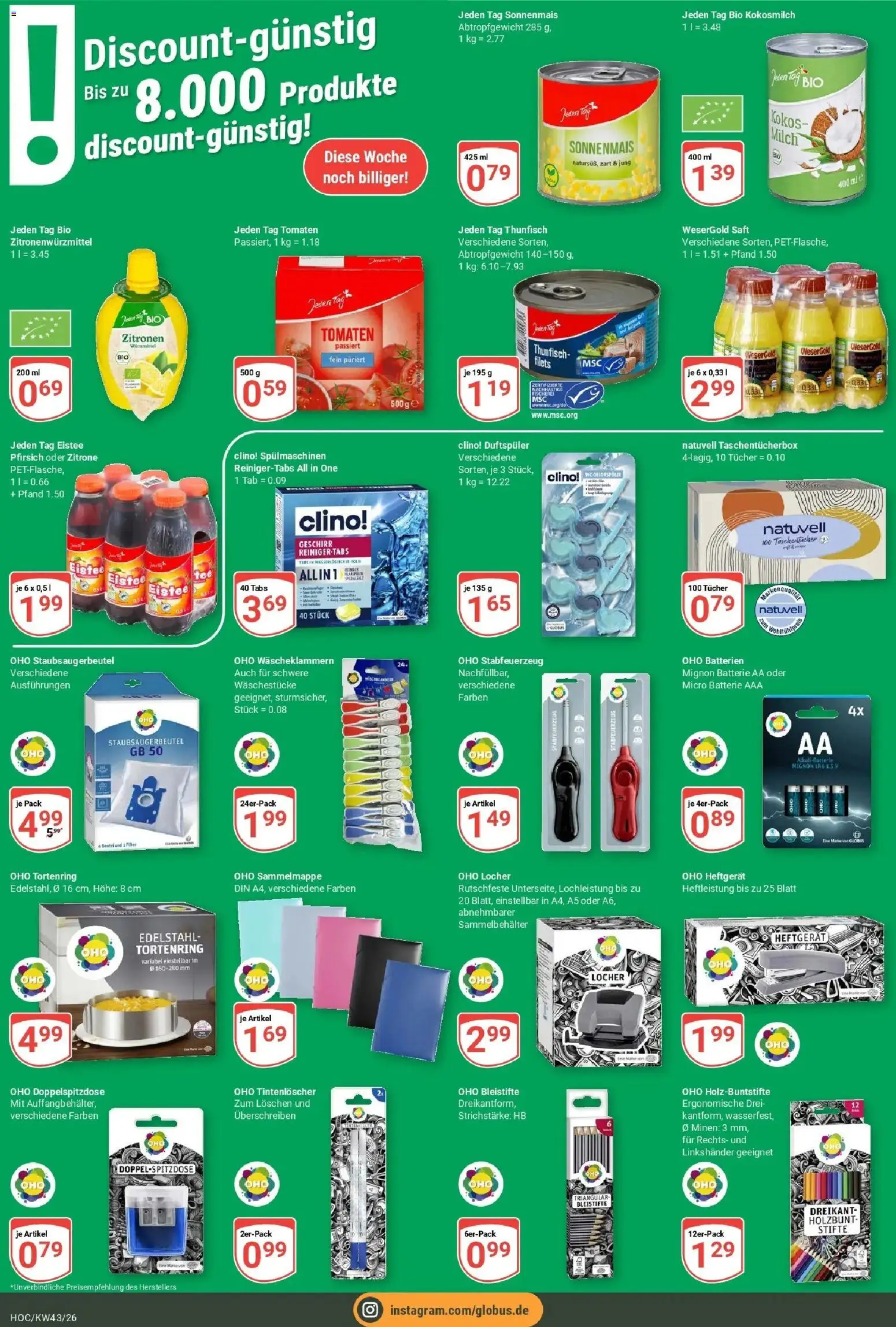 Globus Prospekt Hockenheim (ab 19.10.2026) » Angebote online | Seite: 8 | Produkte: Kokosmilch, Zitrone, Saft, Zitronen