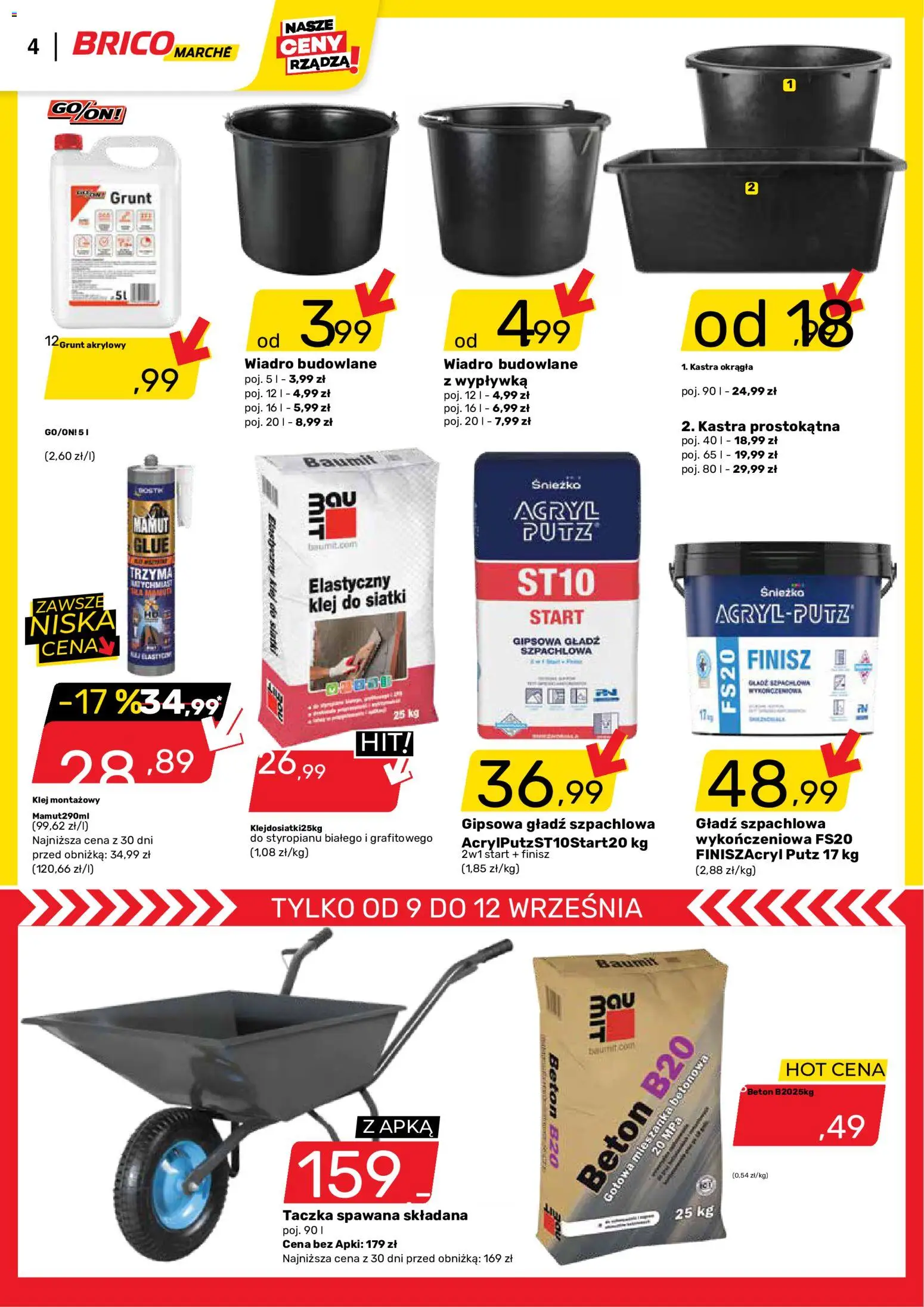 Brico Marché gazetka od 09.09.2026 | Strona: 4 | Produkty: Śnieżka