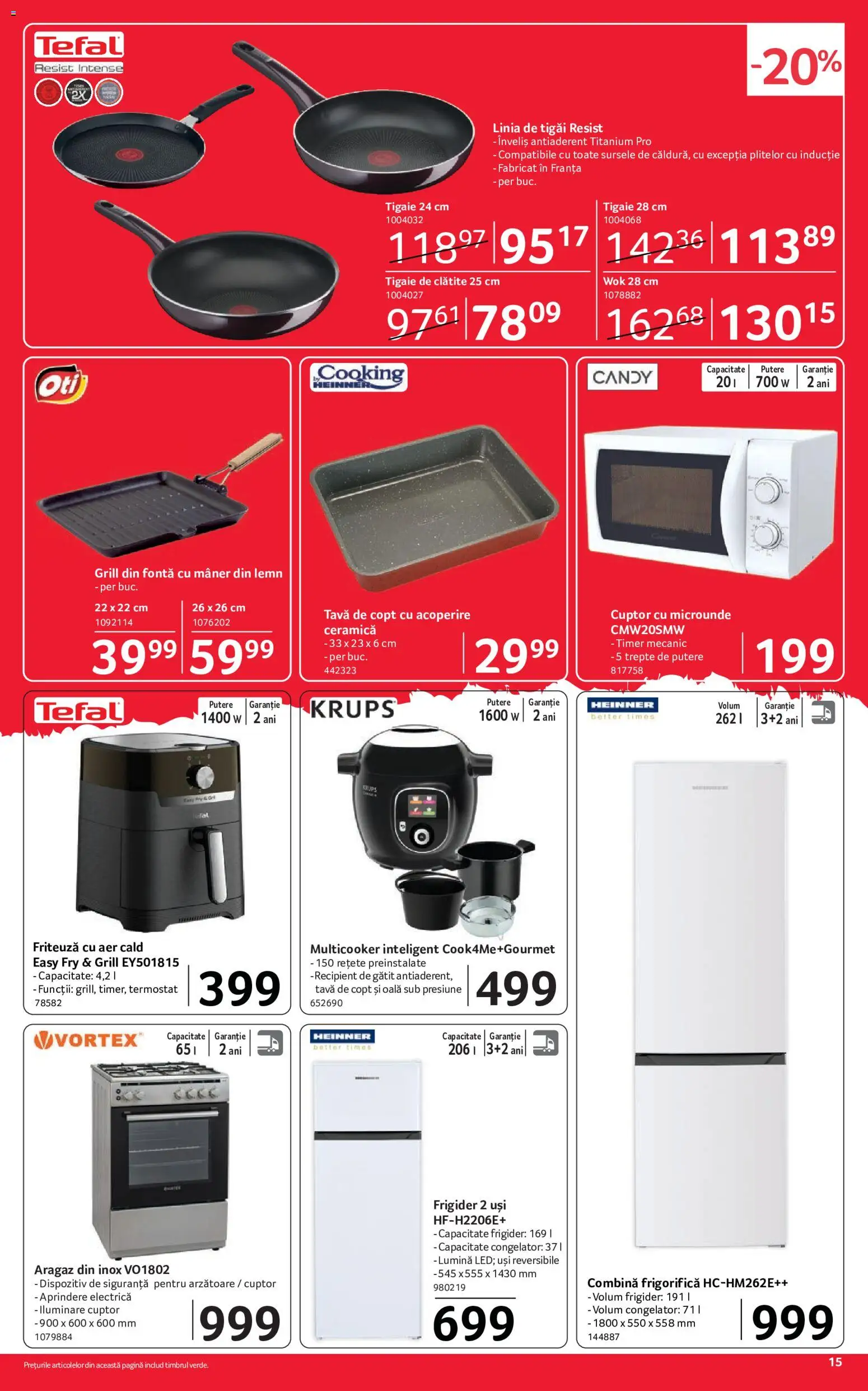 Noul catalog Selgros – valabil de la 15.05.2026 | Pagină: 15 | Produse: Ginseng, Congelator, Cuptor Cu Microunde, Tigaie