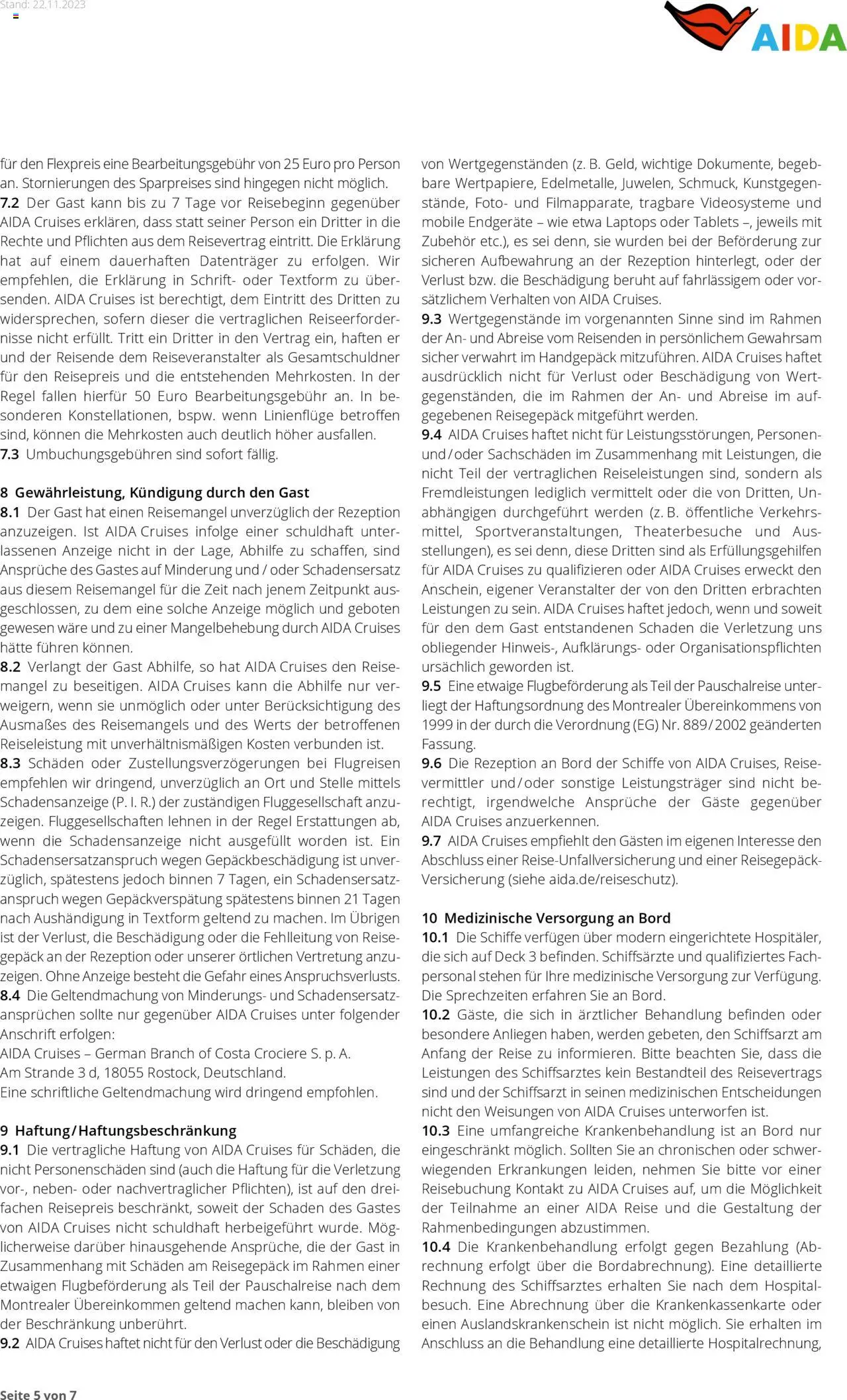 Aida Sommer 2026 – gültig ab 01.03.2026 | Seite: 209