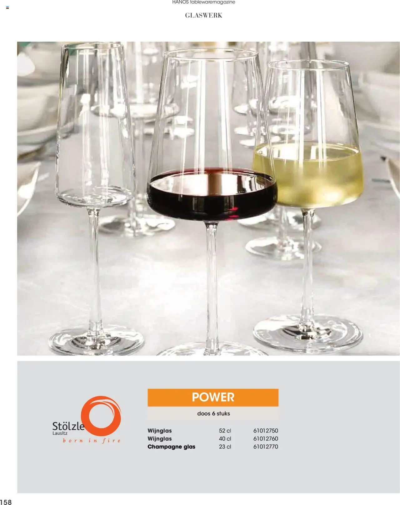 {H1} | Pagina: 158 | Producten: Champagne, Glas