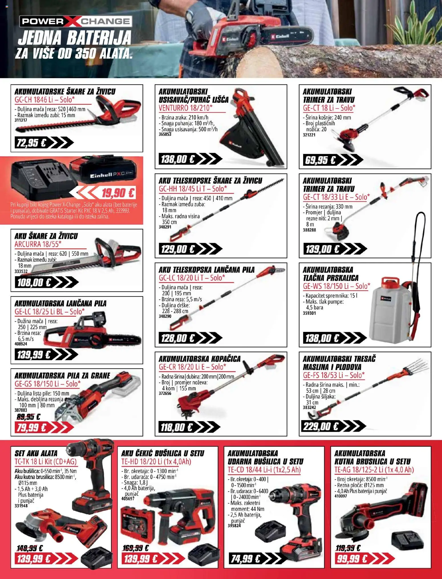 Pevex katalog | vrijedi od 27.08.2026 | Stranica: 17 | Proizvodi: Kutna brusilica, Pila, Bušilica, Škare za živicu