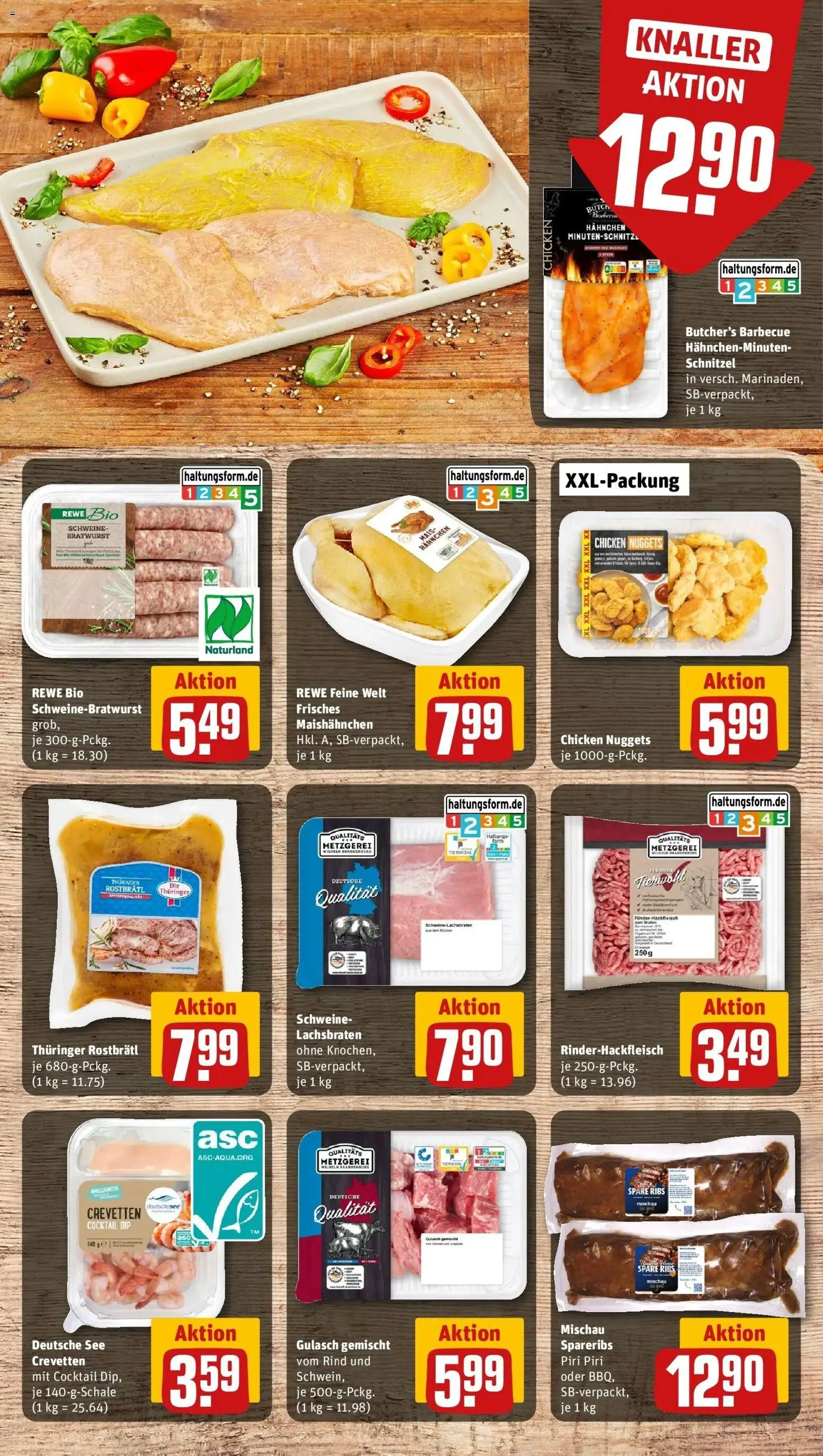 REWE Prospekt ab 10.08.2026 zum Blättern » Angebote | Seite: 7 | Produkte: Mais, Spare ribs, Schnitzel, Gulasch