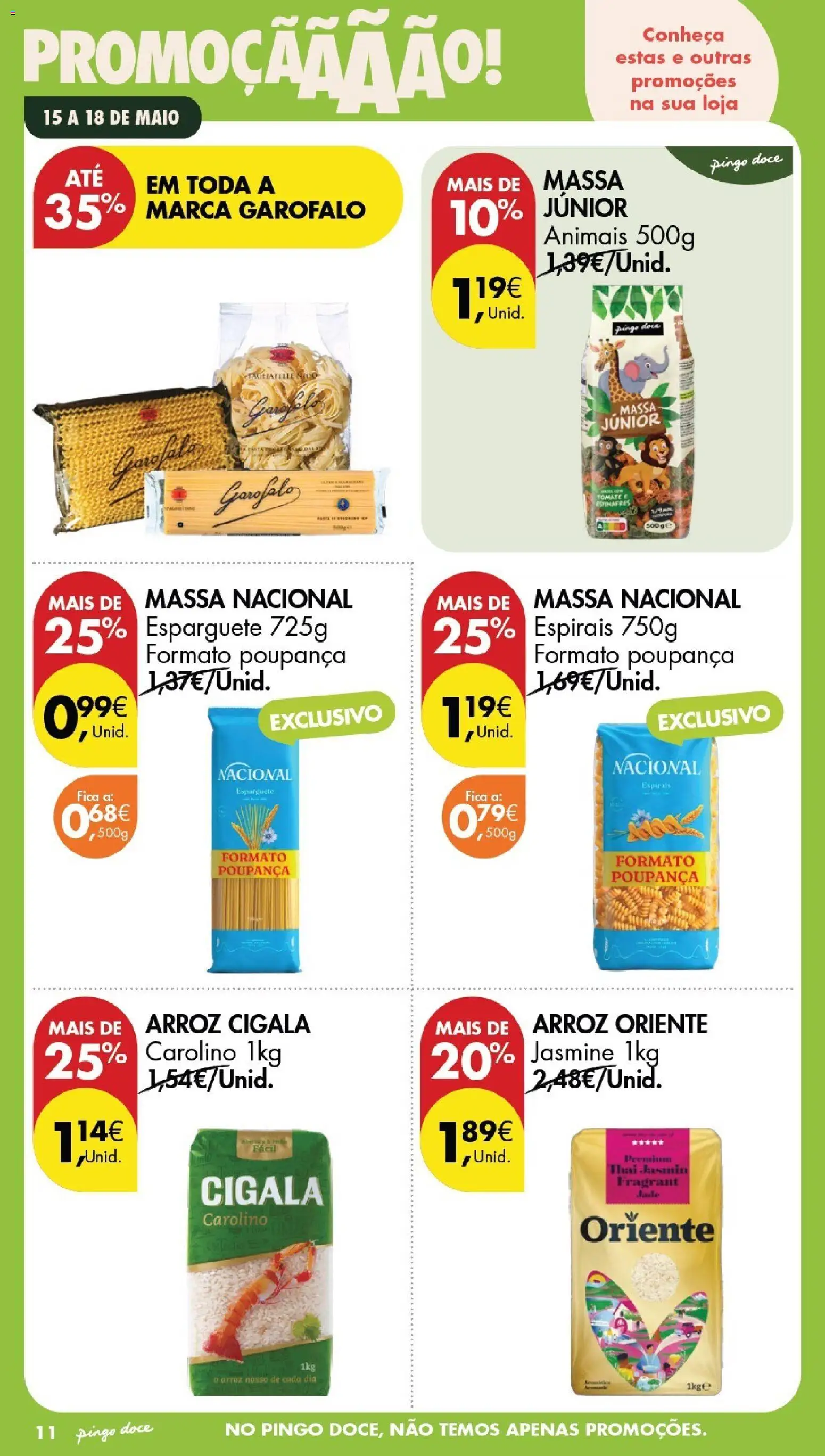 Pingo Doce Poupe este Fim de Semana │ válido de 15.05.2026 | Página: 10 | Produtos: Esparguete, Espinafres, Arroz, Massa