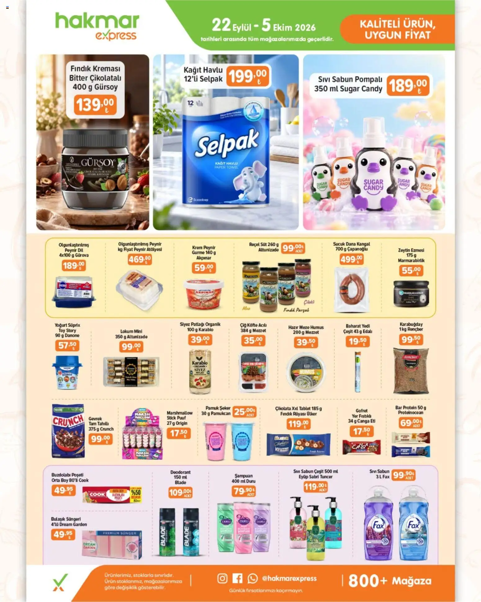 Hakmar Express Katalog - 22 Eylül 2026 tarihinden itibaren geçerlidir | Sayfa: 1 | Ürünler: Şampuan, Sabun, Kağıt havlu, Tablet