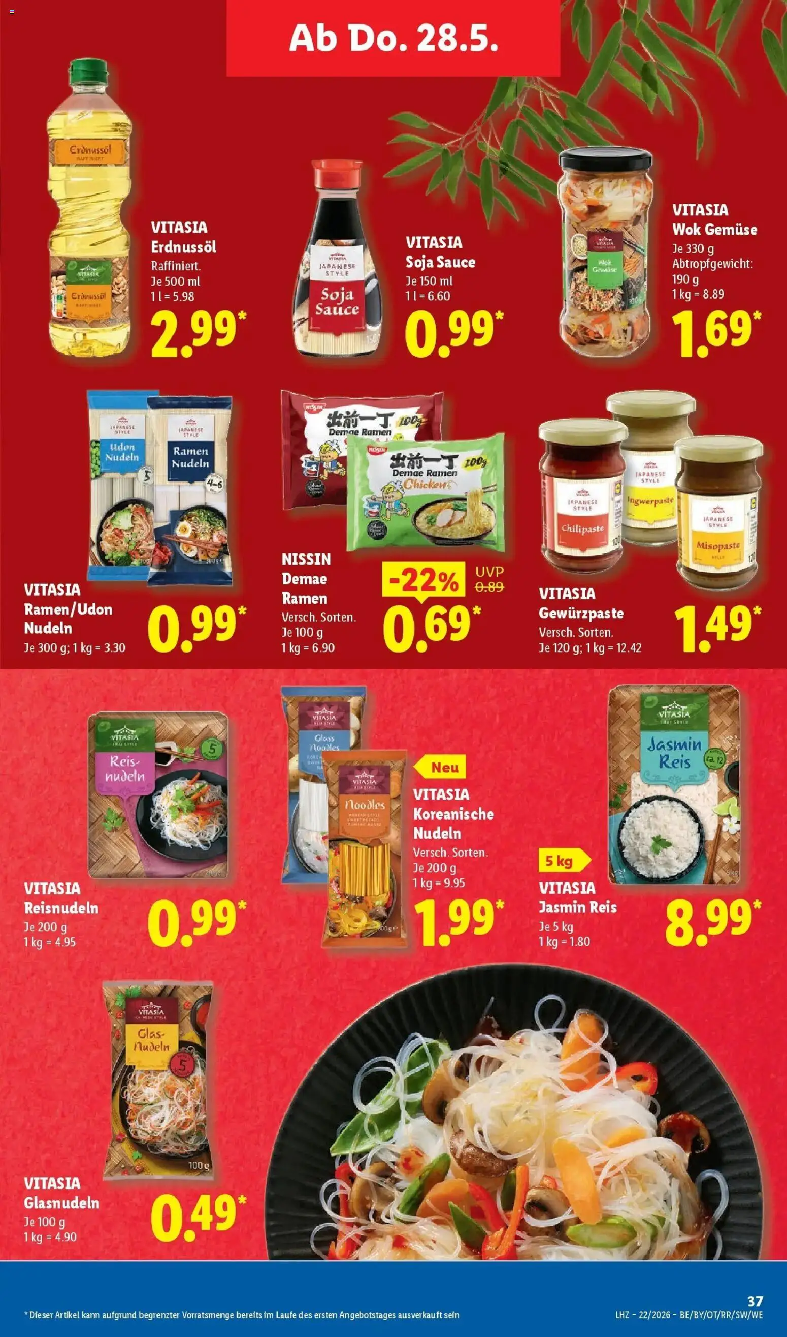 Lidl Prospekt Hof-innenstadt – gültig ab 26.05.2026 | Seite: 55 | Produkte: Gemüse, Reis, Nudeln, Wok