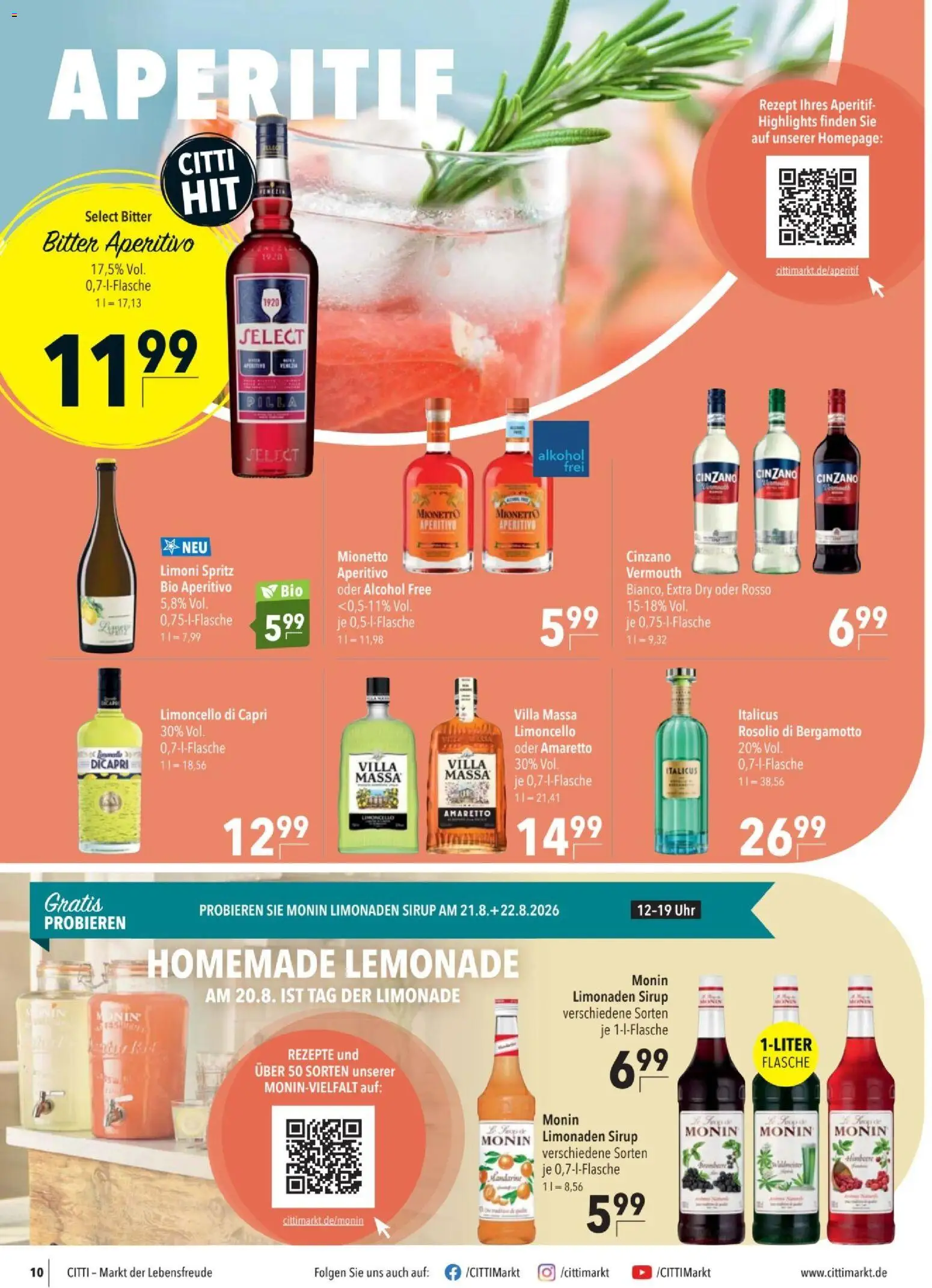 CITTI tilbudsavis – gyldig fra 19/08/2026 | Side: 10 | Produkter: Sirup
