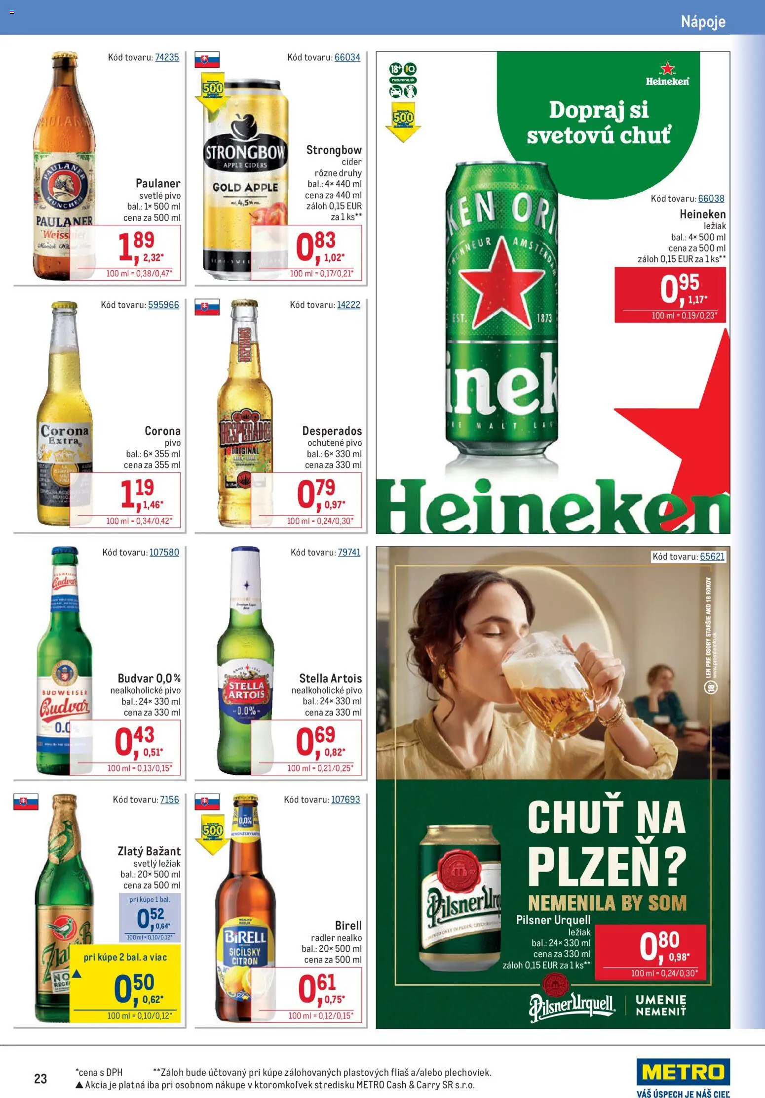 Nové Metro akcie – leták je platný od 20.05.2026 | Strana: 23 | Produkty: Asus, Pivo, Birell