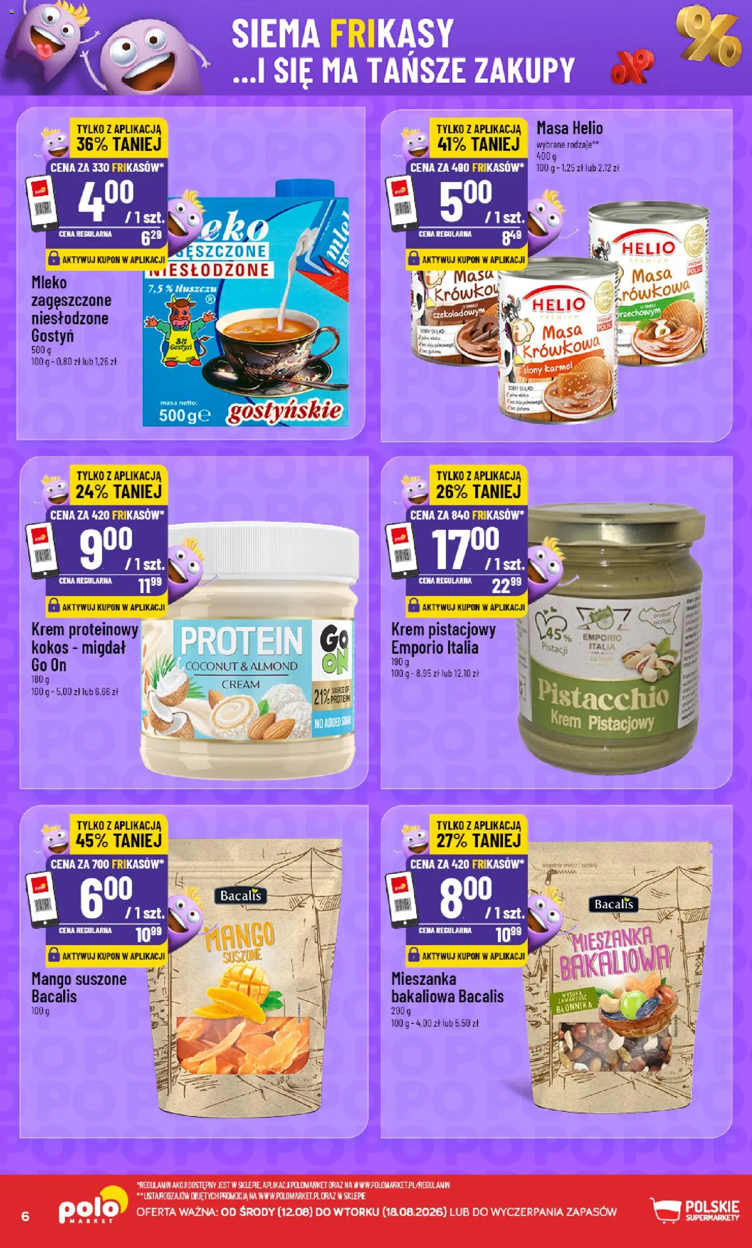 POLOmarket gazetka - Frikasowe Hity od 12.08.2026 | Strona: 6 | Produkty: Mango, Mieszanka bakaliowa, Mleko, Kokos