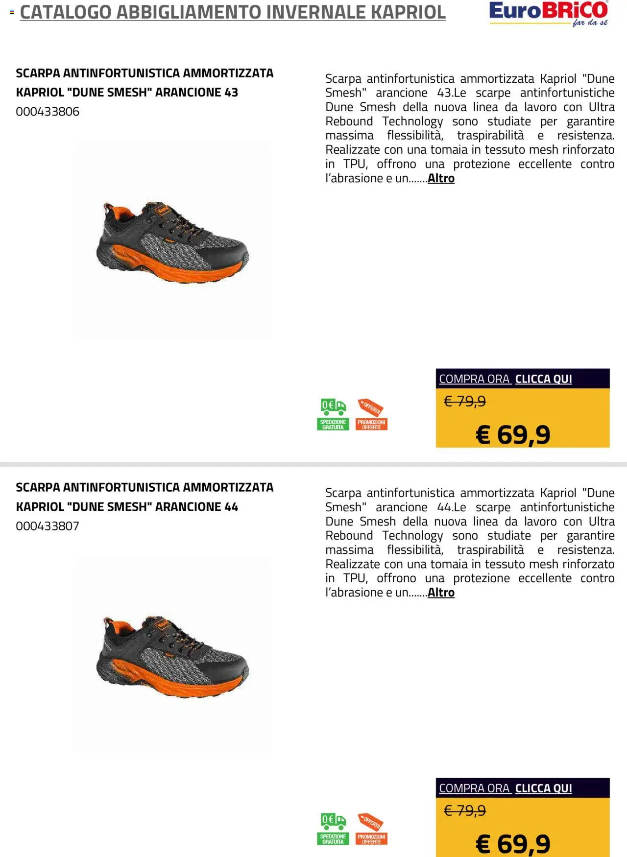 Volantino Eurobrico del 23.07.2025 | Pagina: 12 | Prodotti: Scarpe
