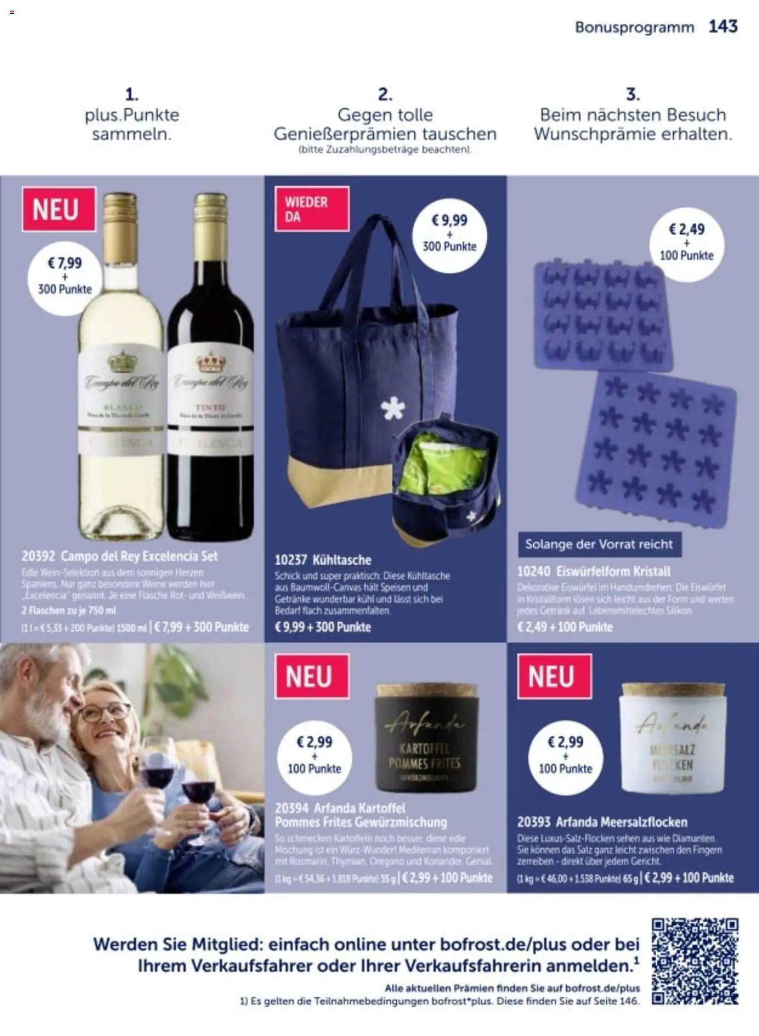 Bofrost Katalog – gültig ab 06.03.2026 | Seite: 143 | Produkte: Pommes frites, Salz, Kühltasche, Ente