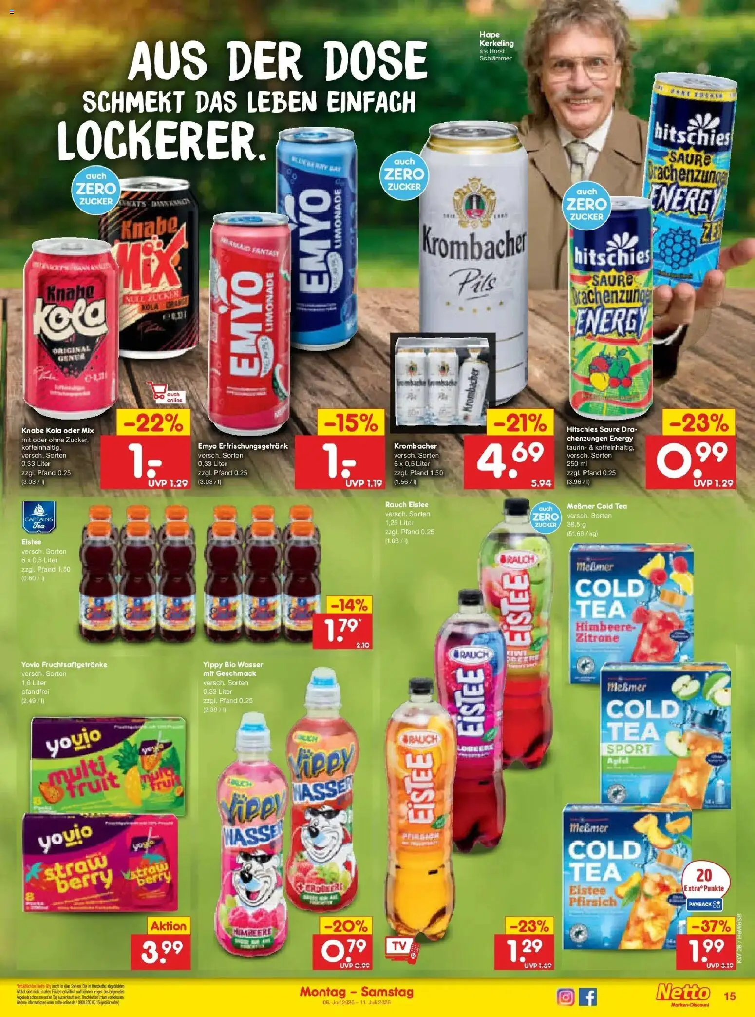 Netto Marken-Discount - Netto: Wochenangebote – gültig ab 05.07.2026 | Seite: 21 | Produkte: Energy, Limonade, Krombacher, Himbeere