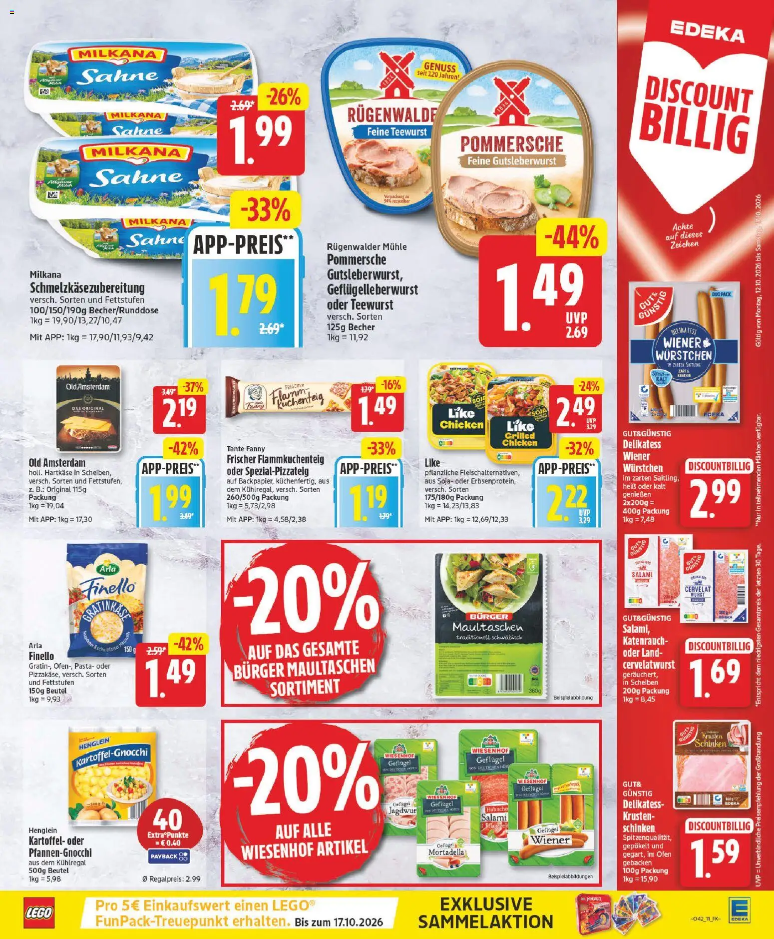 Elli Markt Prospekt – gültig ab 12.10.2026 | Seite: 11 | Produkte: Milkana, Wurst, Pasta, Sahne
