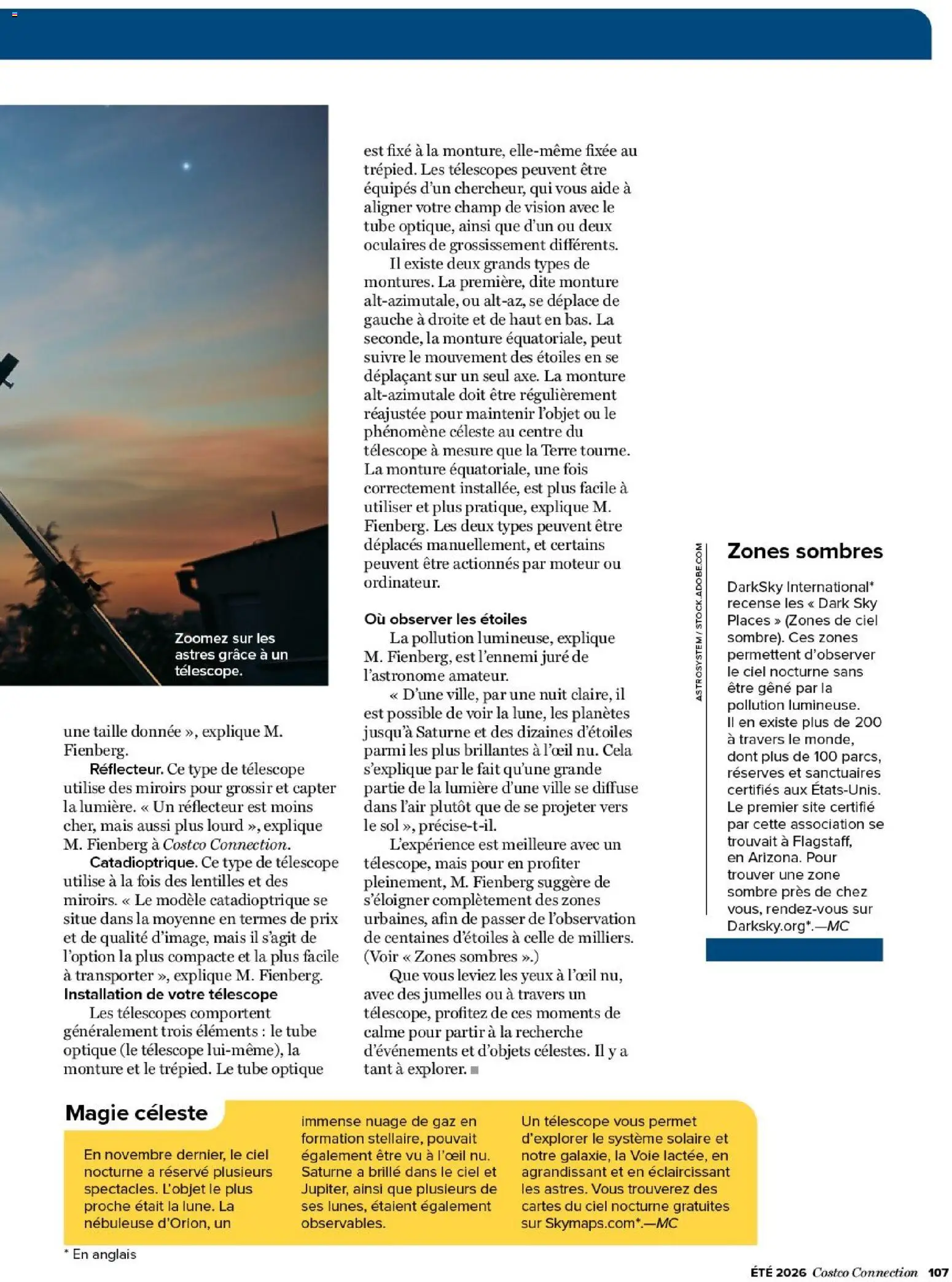 {H1} | Page: 107 | Produits: Mais, Jumelles, Télescope