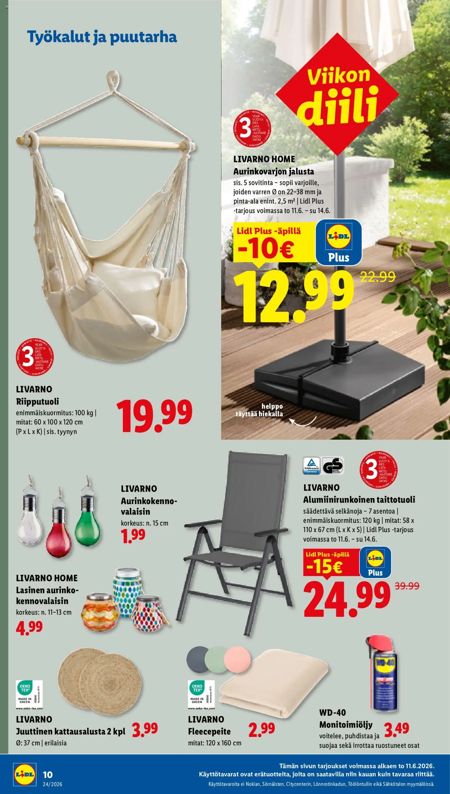 Lidl tarjoukset – voimassa 11.06.2026 alkaen | Sivu: 14 | Tuotteet: Jalusta