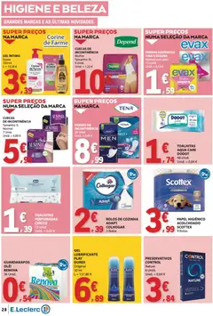 Pré-visualização E.Leclerc folheto válido de 21.05.2026 | Página: 28 | Produtos: Óculos, Papel higiénico, Pensos higiénicos, Preservativos