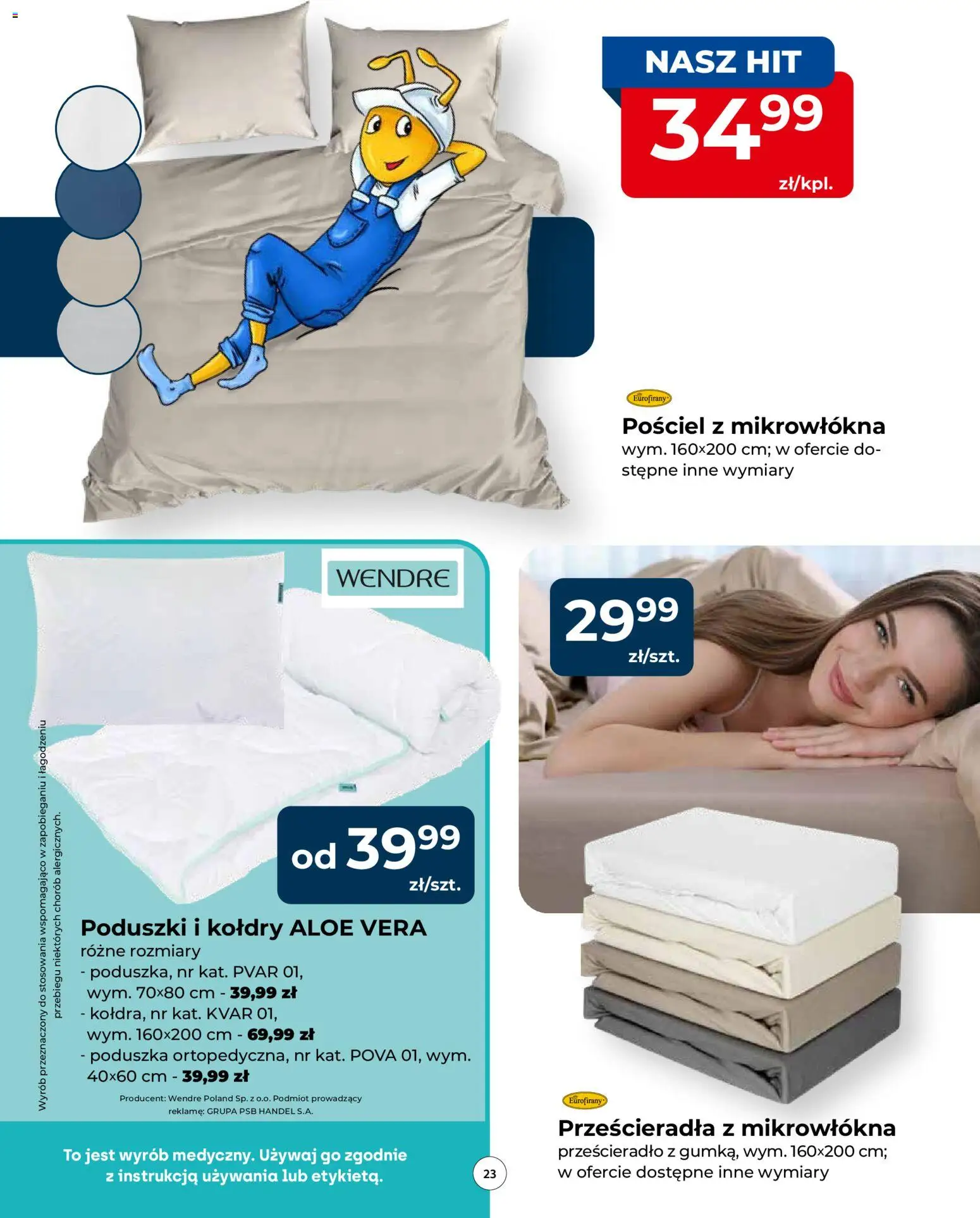 Mrówka gazetka od 06.08.2026 | Strona: 23 | Produkty: Pościel, Poduszka