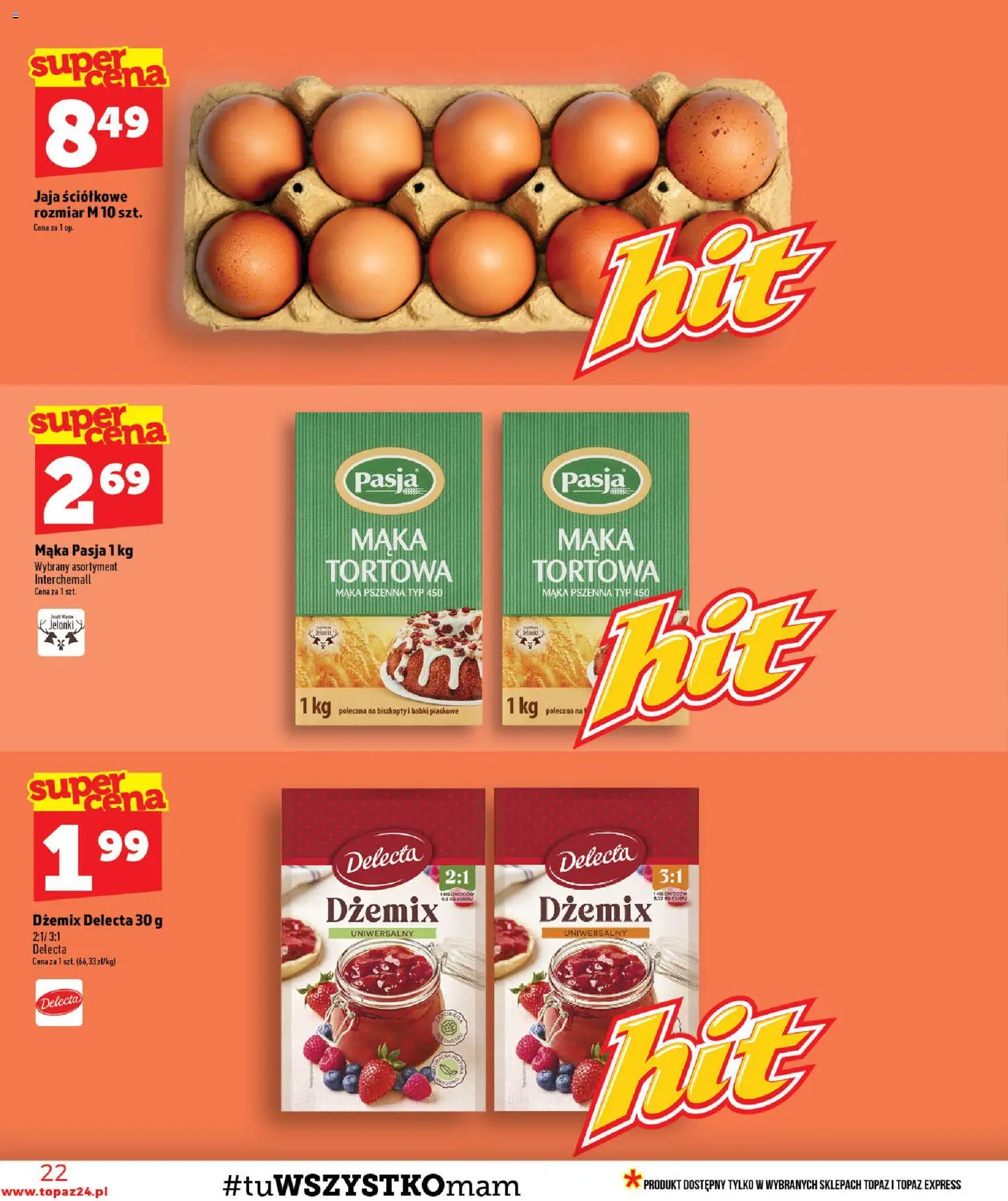 Topaz gazetka - MAZ od 23.07.2026 | Strona: 22 | Produkty: Jaja