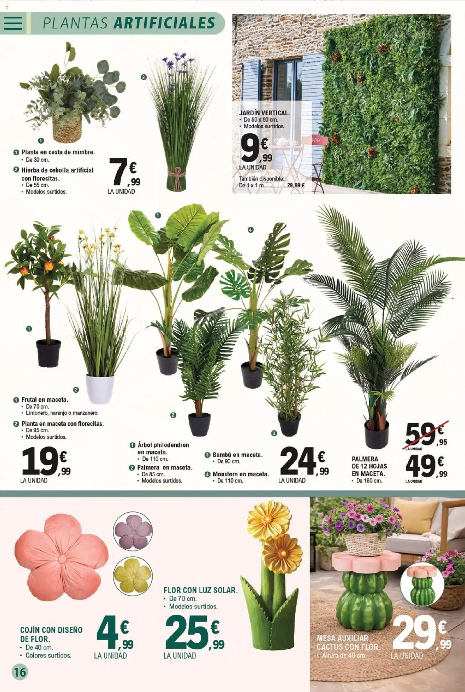 E.Leclerc folleto │ válido desde el 13.03.2026 | Página: 16 | Productos: Παγωμένο τσάι, Mesa auxiliar, Cojín, Cesta