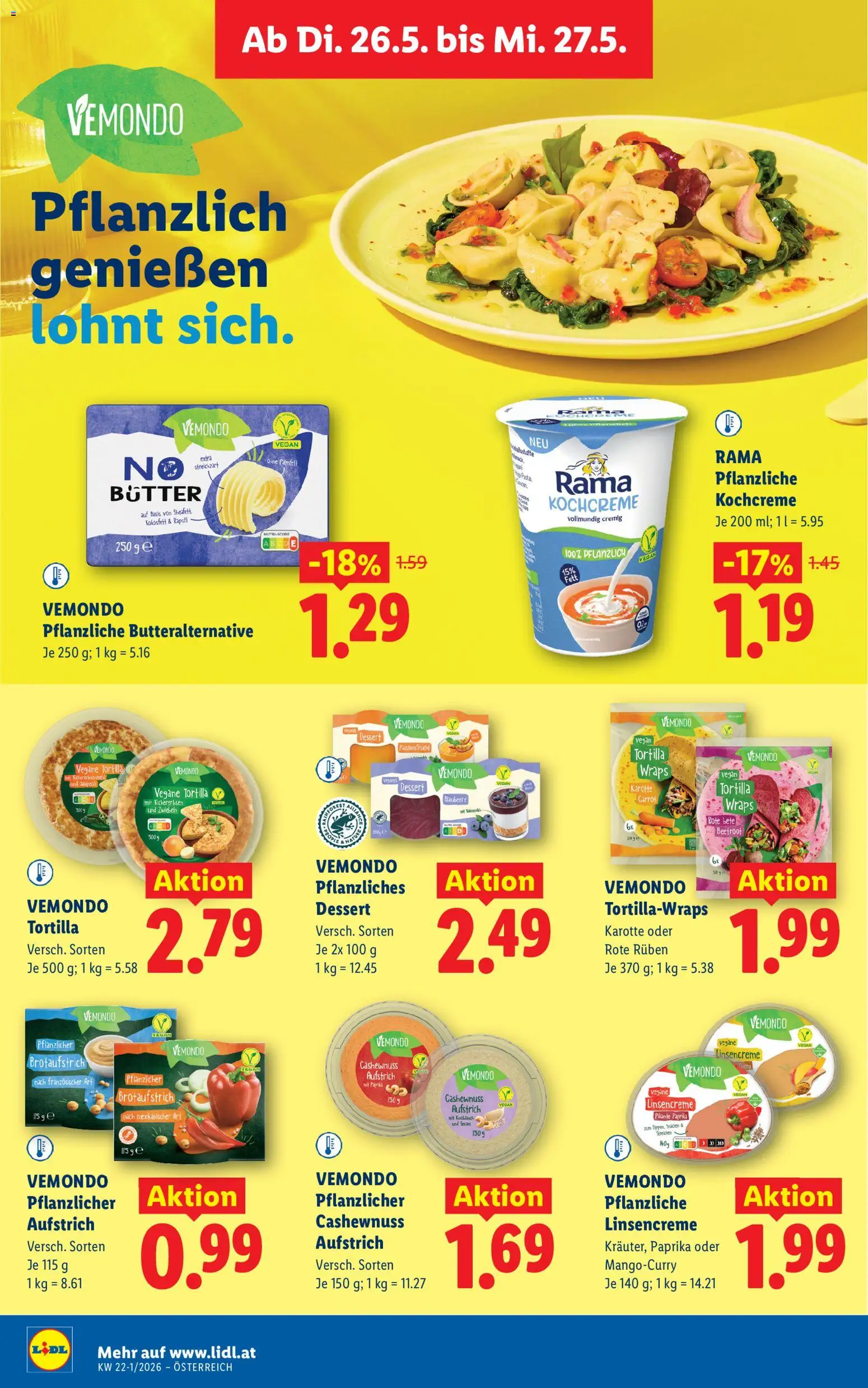 Lidl Flugblatt - Altenmarkt im Pongau, St. Johann im Pongau, Zell am See gültig ab 21.05.2026 | Seite: 39 | Produkte: Karotte, Zwiebeln, Butter