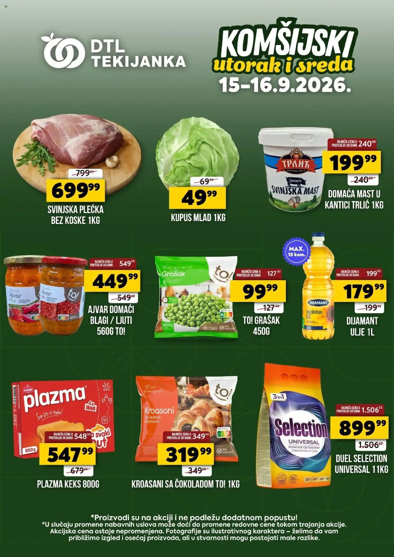 Tekijanka katalog - važi od 15.09.2026 | Strana: 1 | Proizvode: Sto, Plazma, Mast, Kupus