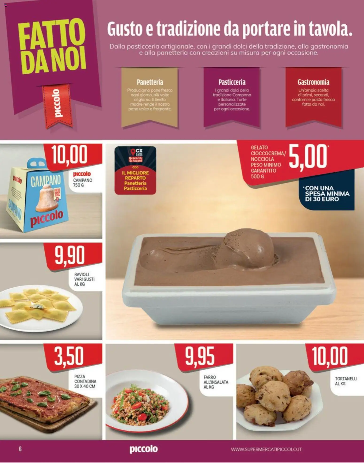 Volantino Piccolo del 18.05.2026 | Pagina: 6 | Prodotti: Pizza, Gelato, Pasta, Farro