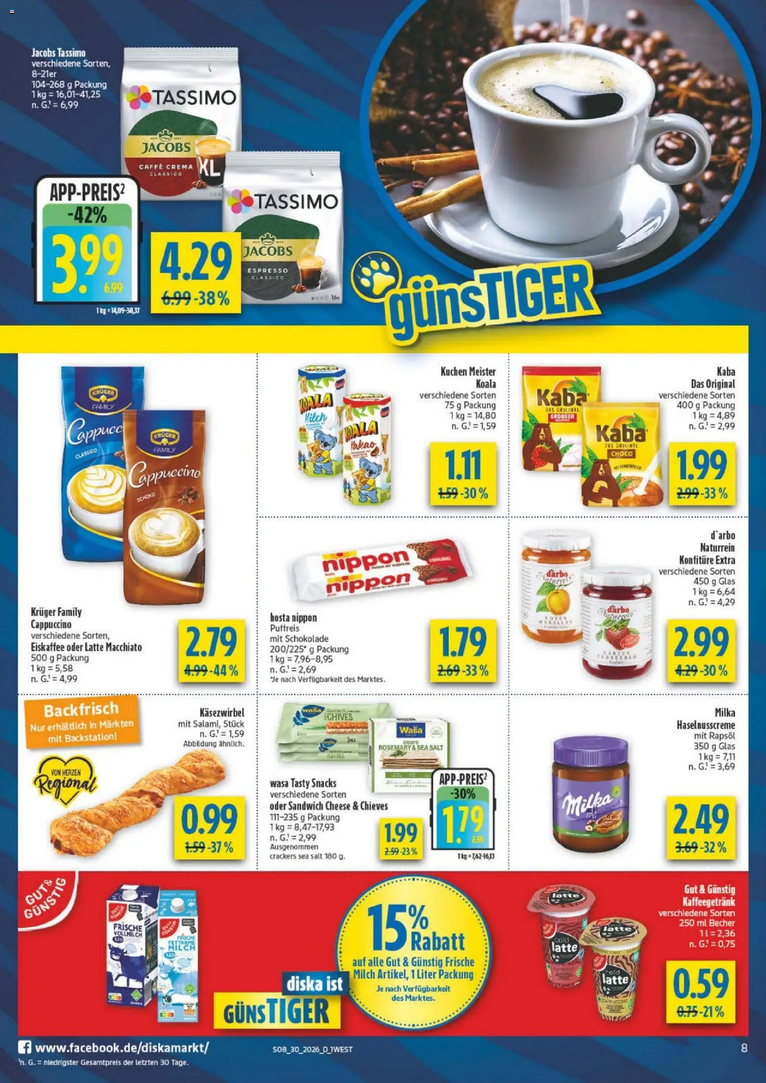 Diska - Diska Angebote Bayern KW30 – gültig ab 20.07.2026 | Seite: 8 | Produkte: Milch, Schokolade, Rapsöl, Milka