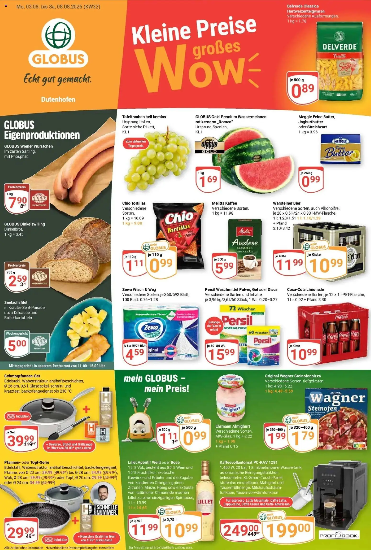 Globus Prospekt Wetzlar-Dutenhofen (ab 03.08.2026) » Angebote online | Seite: 5 | Produkte: Ehrmann almighurt, Chio tortillas, Uhr, Persil