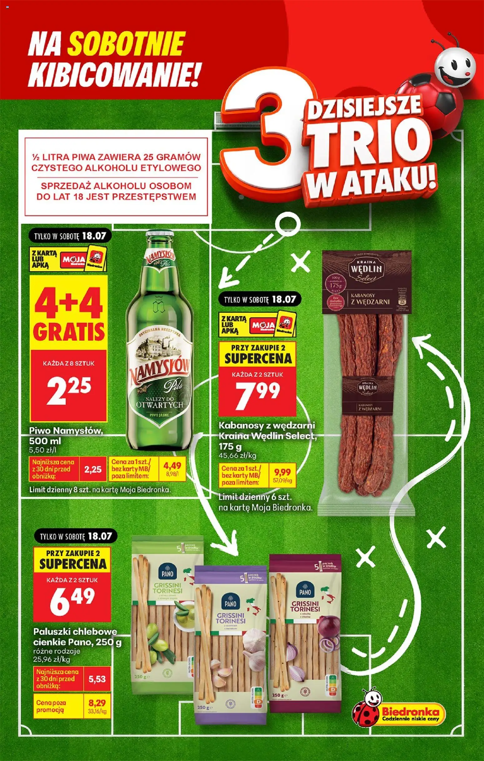 Biedronka gazetka - Football weekend od 16.07.2026 | Strona: 6 | Produkty: Karta, Paluszki, Piwo, Piwo Namysłów