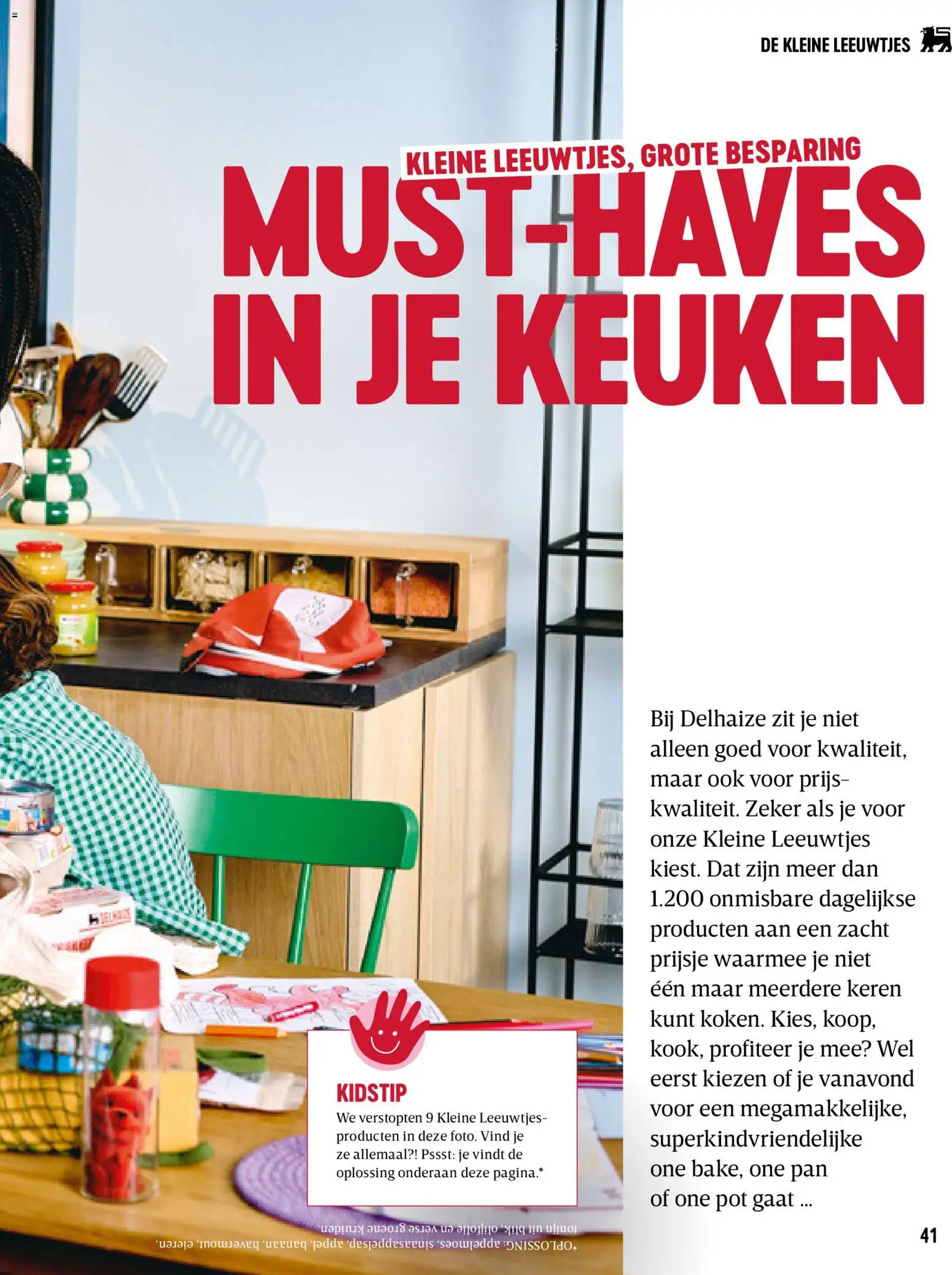 {H1} | Pagina: 41 | Producten: Olijfolie, Tonijn, Pot, Pan