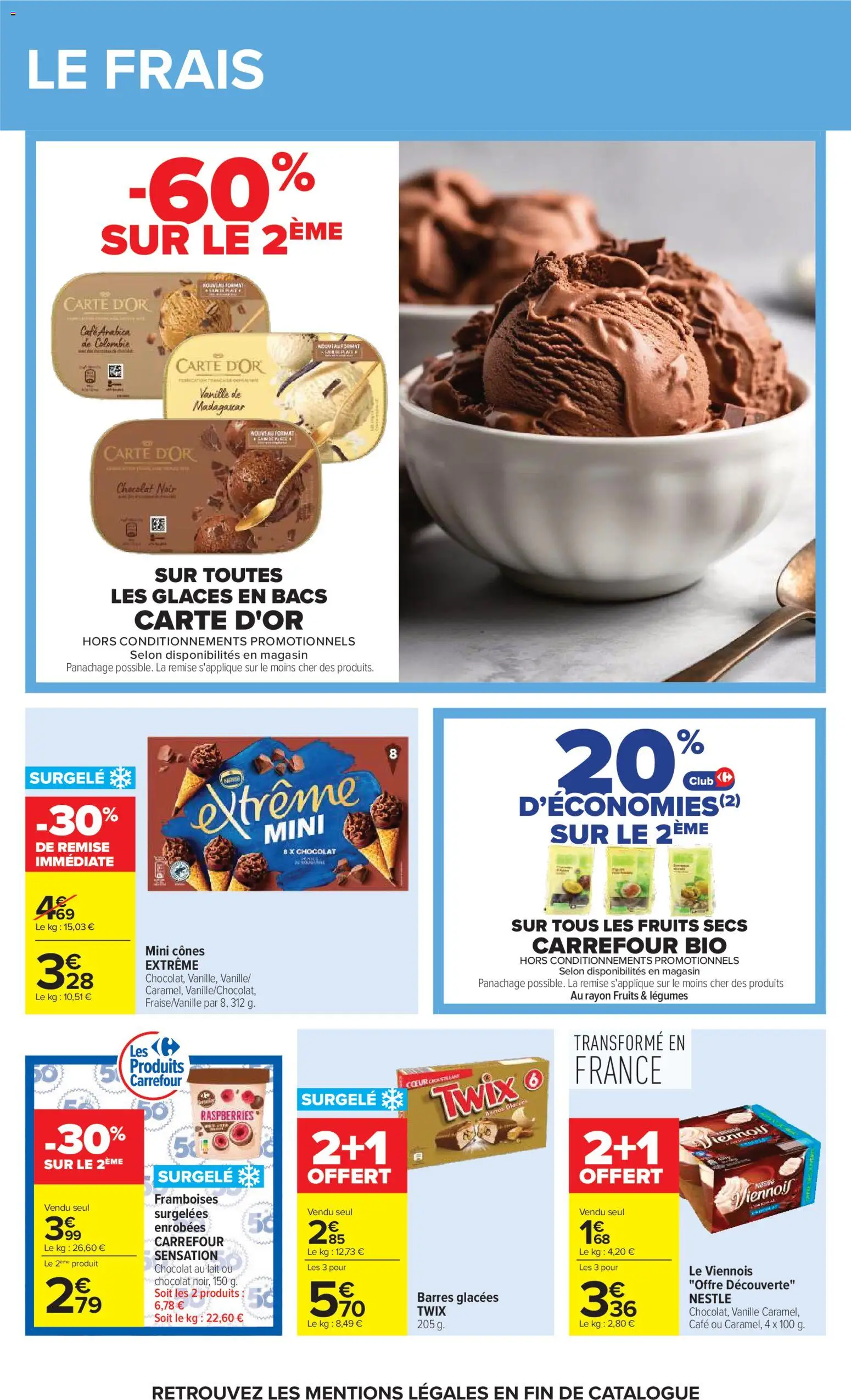 {H1} | Page: 37 | Produits: Glaces, Cônes, Lait, Fruits secs