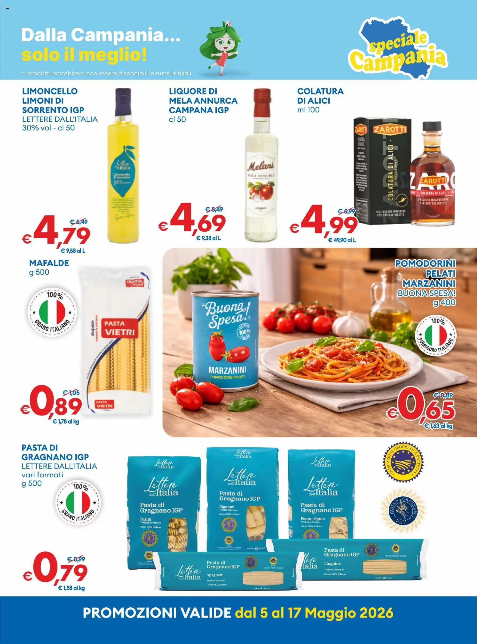 Volantino MD Discount del 05.05.2026 | Pagina: 14 | Prodotti: Pasta, Fusilli, Penne, Alici