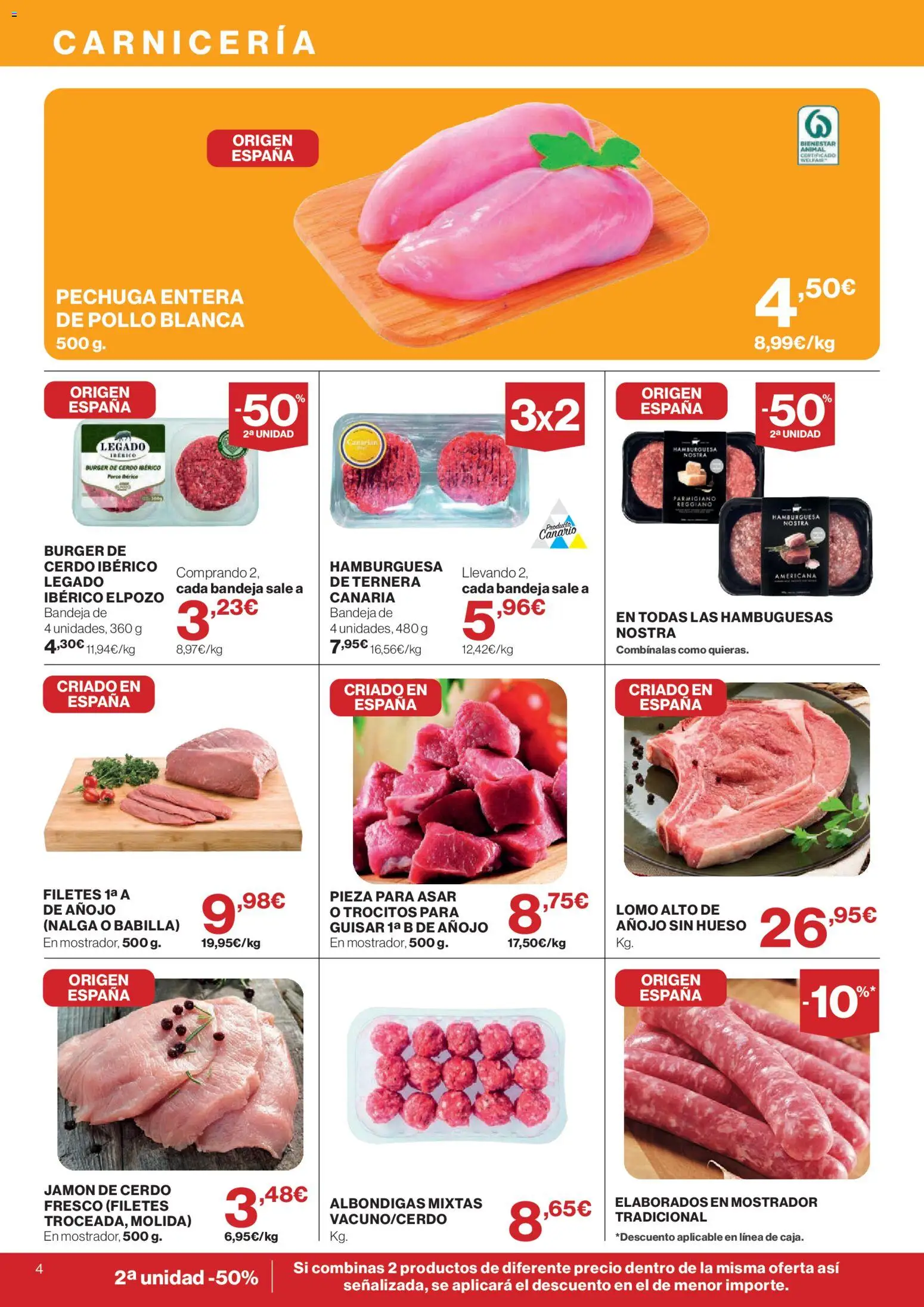 Supercor Canarias │ válido desde el 26/08/2026 | Página: 4 | Productos: Lomo, Jamón, Cerdo, Parmigiano Reggiano