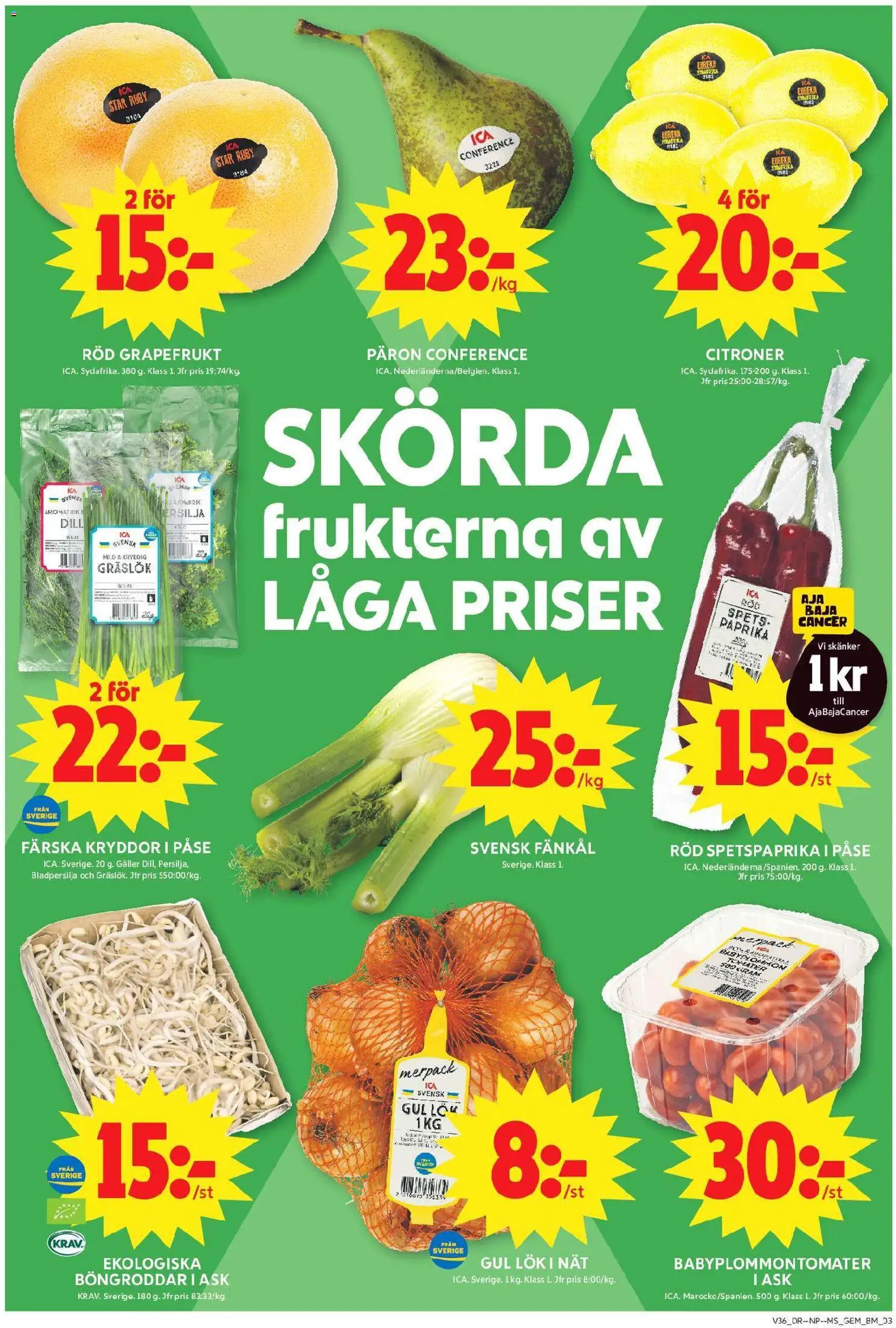 ICA Maxi reklamblad aktuell från 31/08/2026 | Sida: 3 | Produkter: Päron, Gräslök, Kryddor, Grapefrukt
