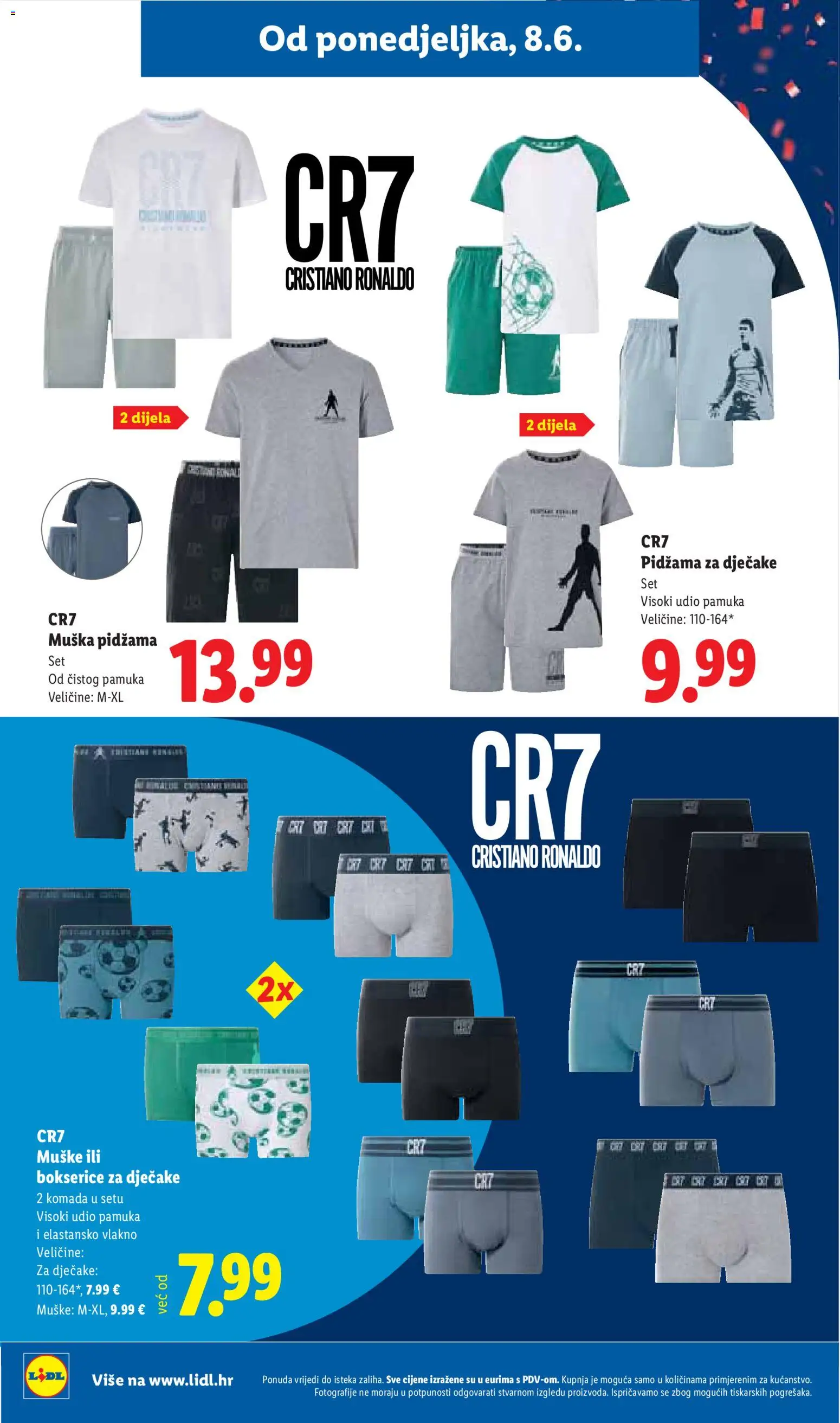 Lidl katalog | vrijedi od 08.06.2026 | Stranica: 36 | Proizvodi: Pidžama, Bokserice