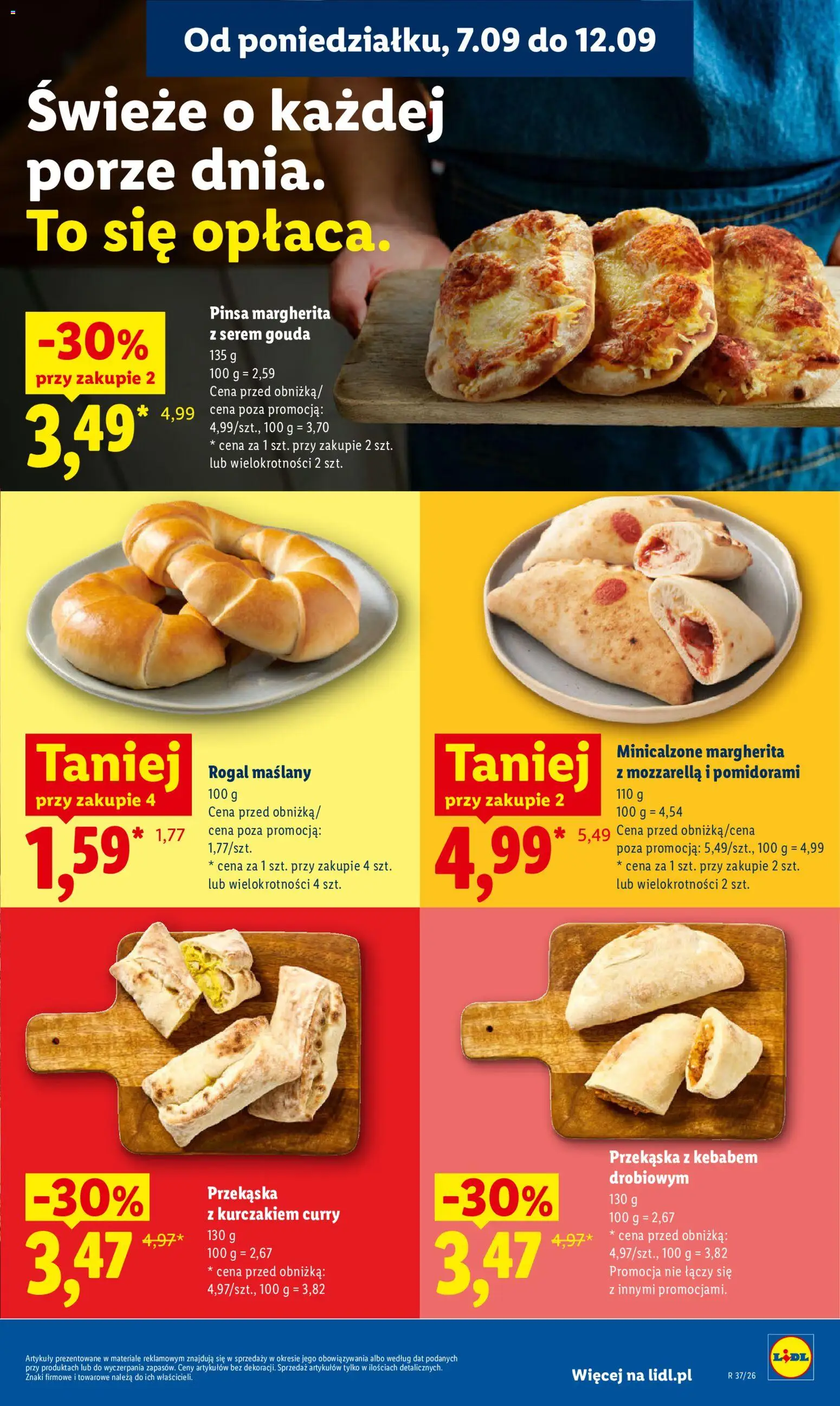 Lidl Polsko leták od 10.09.2026 | Strana: 45 | Produkty: Gouda, Pinsa, Mozzarella