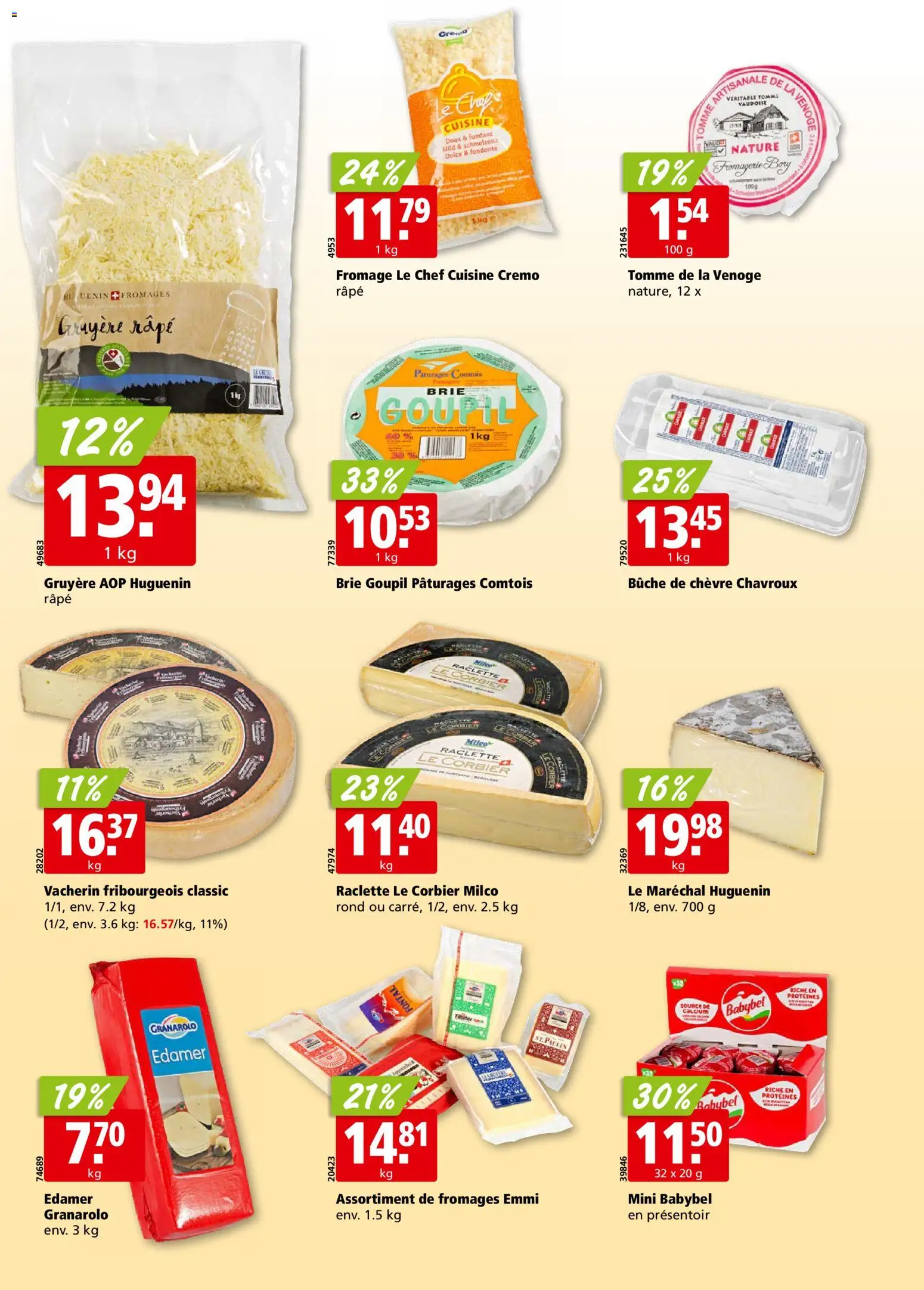 Aligro aktionen Chavannes, Matran, Genève, Sion – gültig ab 29.06.2026 | Seite: 16 | Produkte: Edamer, Raclette, Creme