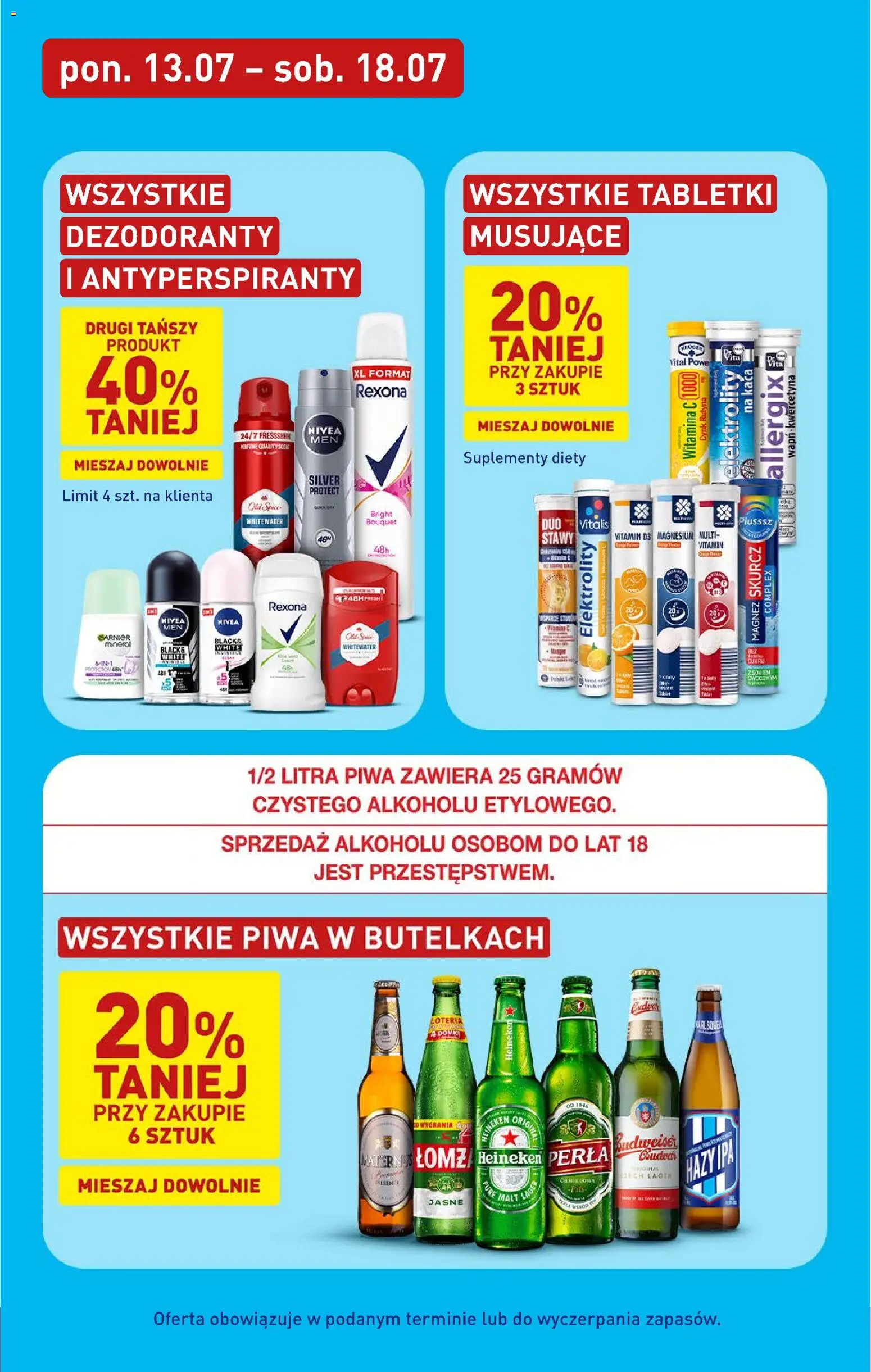 Aldi Polsko leták - Oferta weekendowa od 16.07.2026 | Strana: 10 | Produkty: Heineken, Nivea, Perla, Rexona