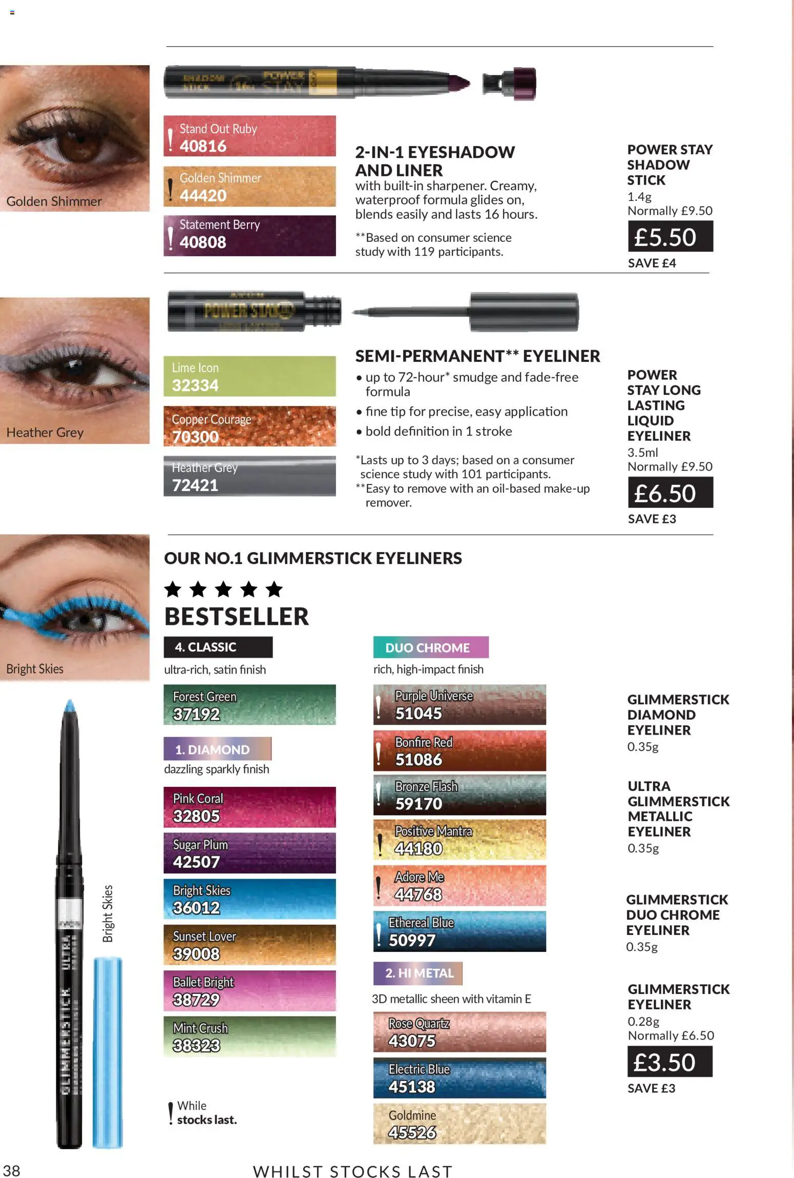 {H1} | Page: 38 | Products: Lime, Eyeliner, Mint, Heather