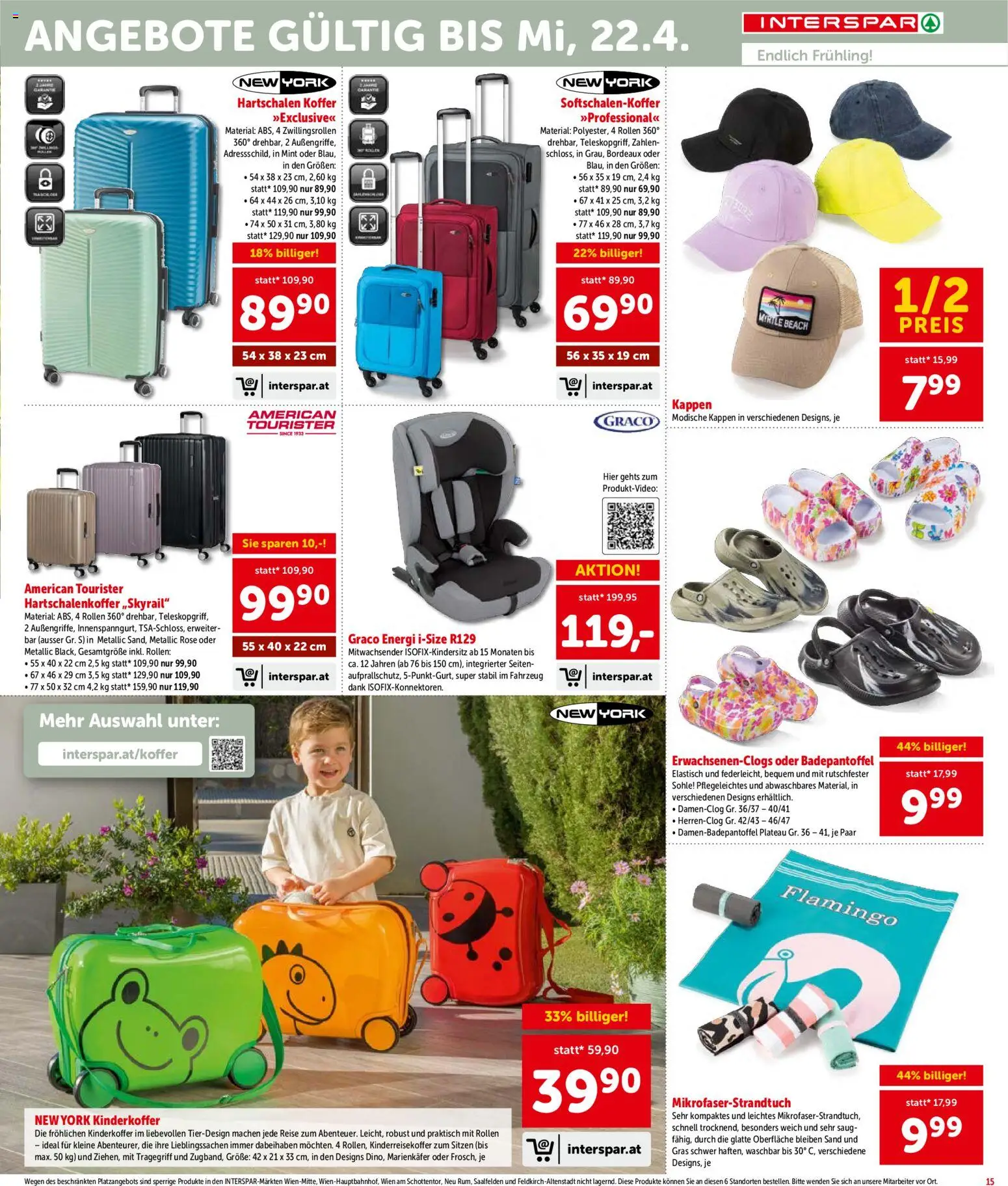 Interspar Flugblatt- Wien gültig ab 31.03.2026 | Seite: 16 | Produkte: Koffer