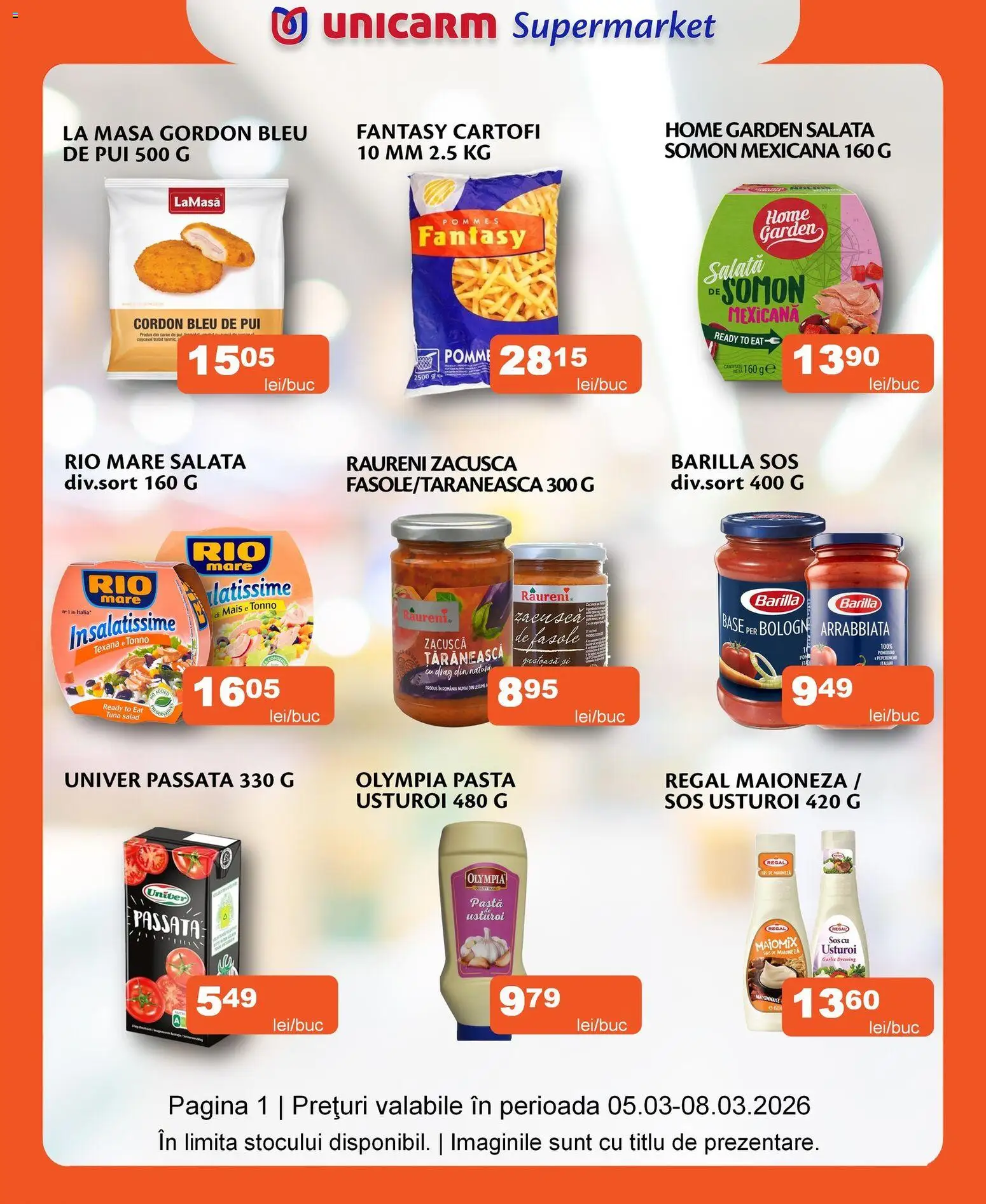 Noul catalog Unicarm – valabil de la 05.03.2026 | Pagină: 3 | Produse: Pungă, Köpek çiti, Ceai, Cacao