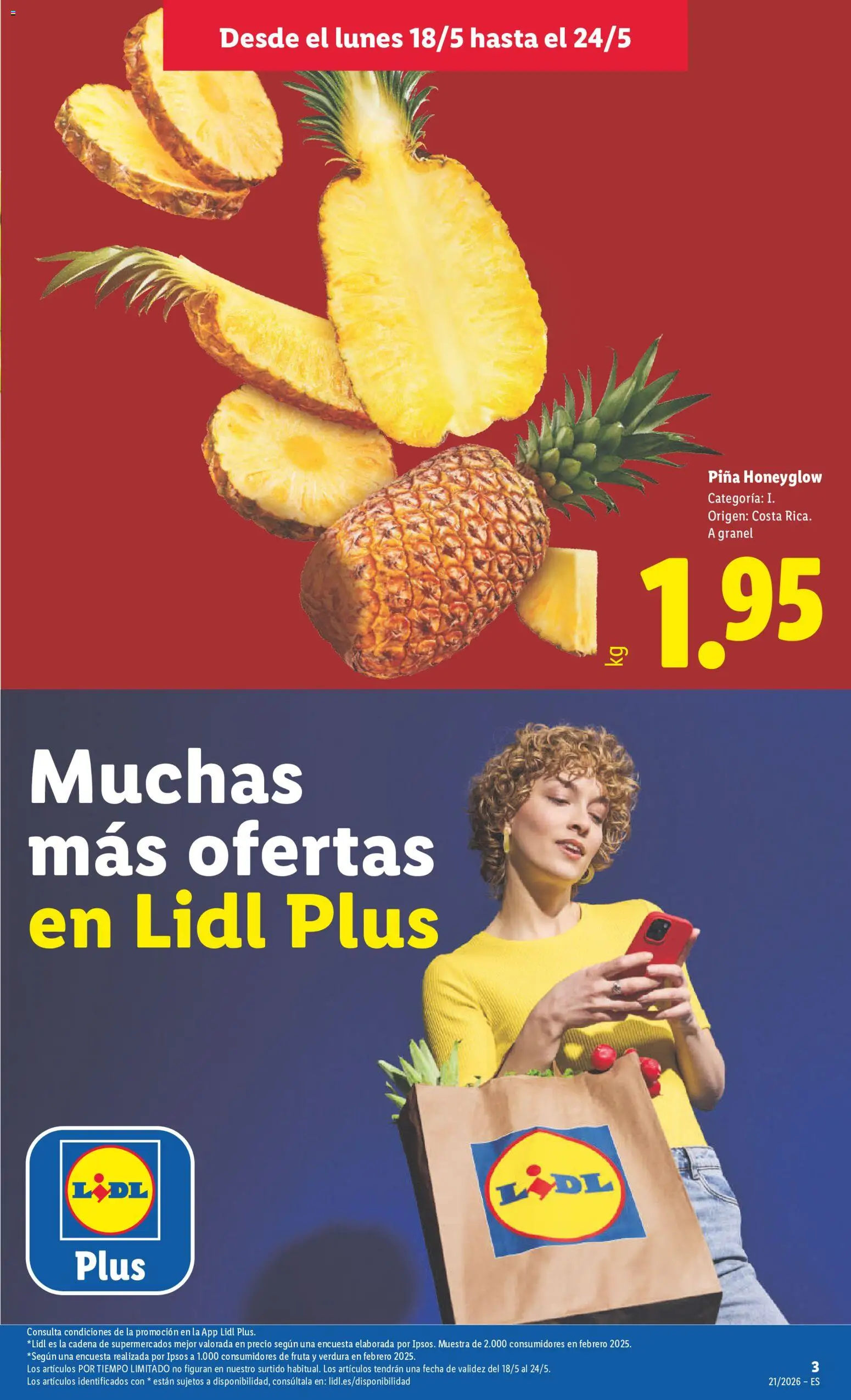 Lidl folleto │ válido desde el 18.05.2026 | Página: 3 | Productos: Piña