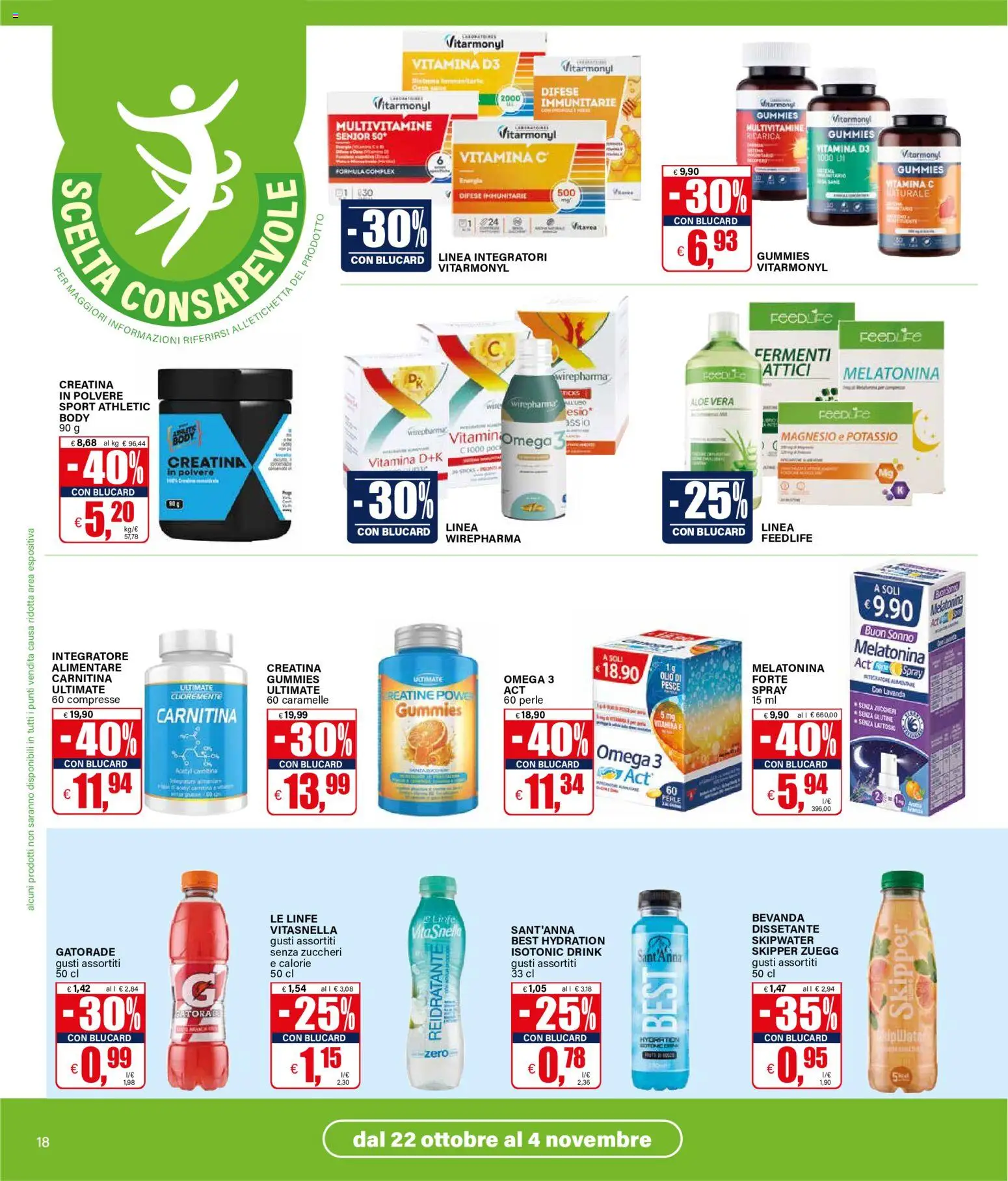 Volantino Il Gigante del 22/10/2026 | Pagina: 18 | Prodotti: Omega, Lavanda, Aloe vera, Omega 3
